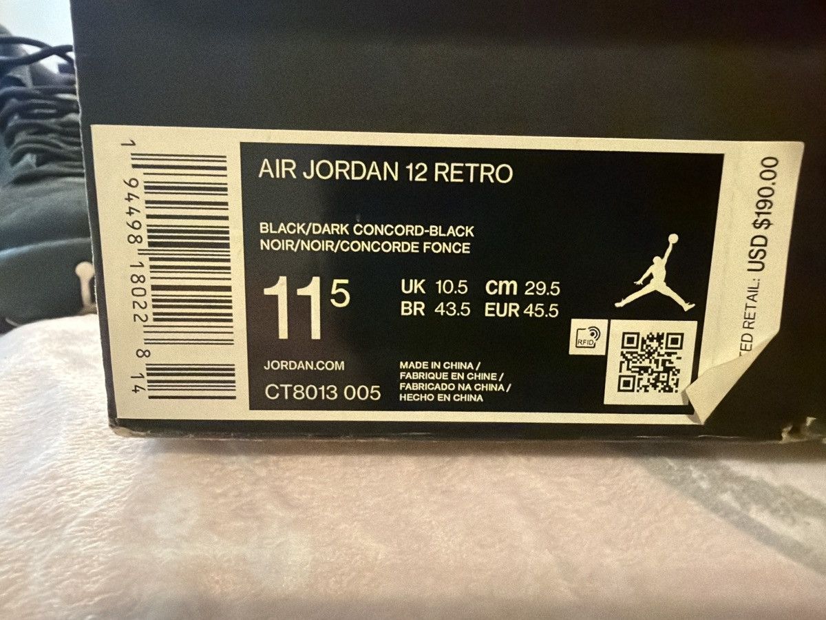 Jordan Brand Air Jordan 12 retros dark concord Size US 11.5 / EU 44-45 - 6 Thumbnail