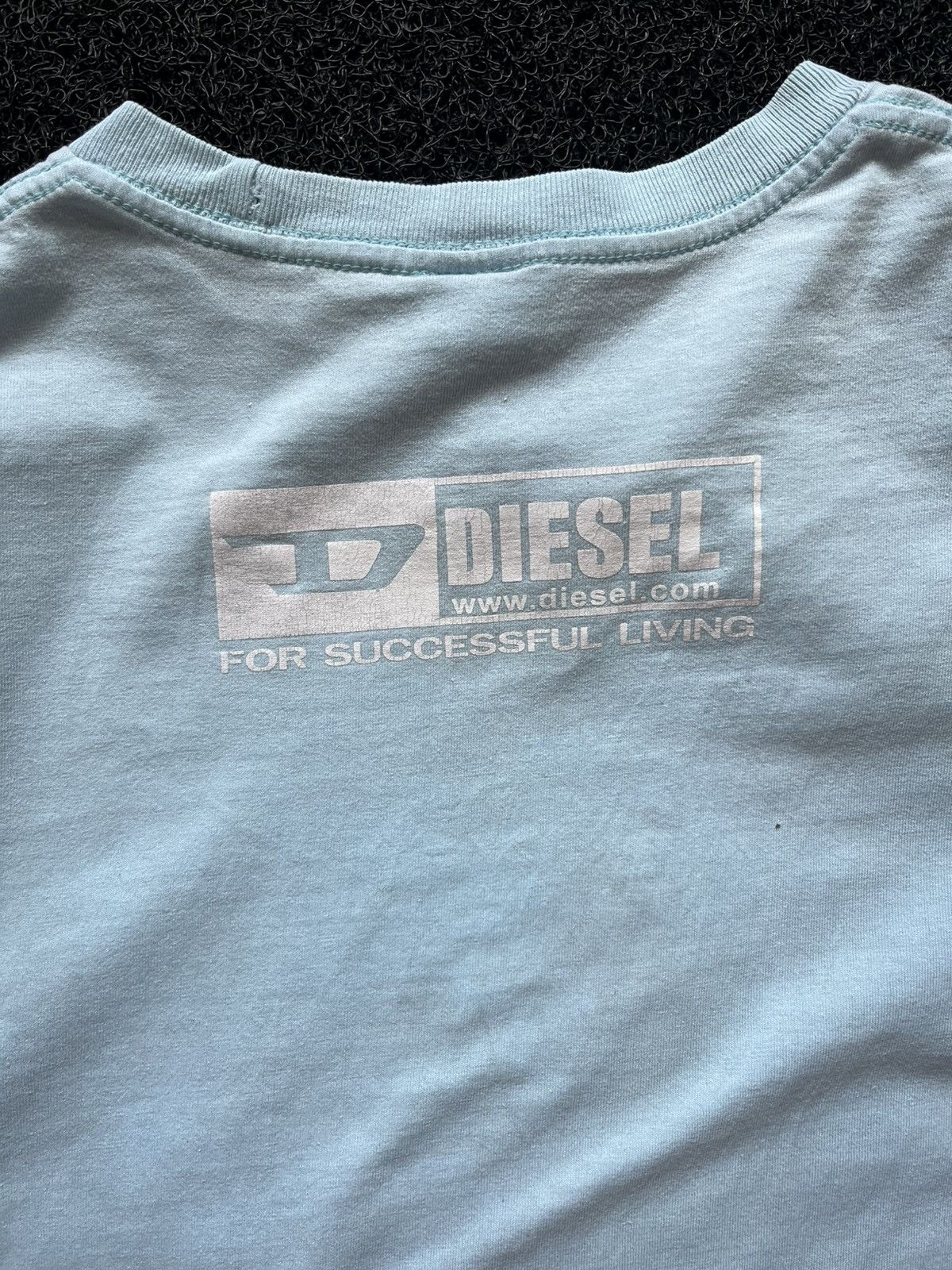 Diesel Vintage Diesel Avant Garde Big Logo Blue T-shirt Size US L / EU 52-54 / 3 - 6 Thumbnail