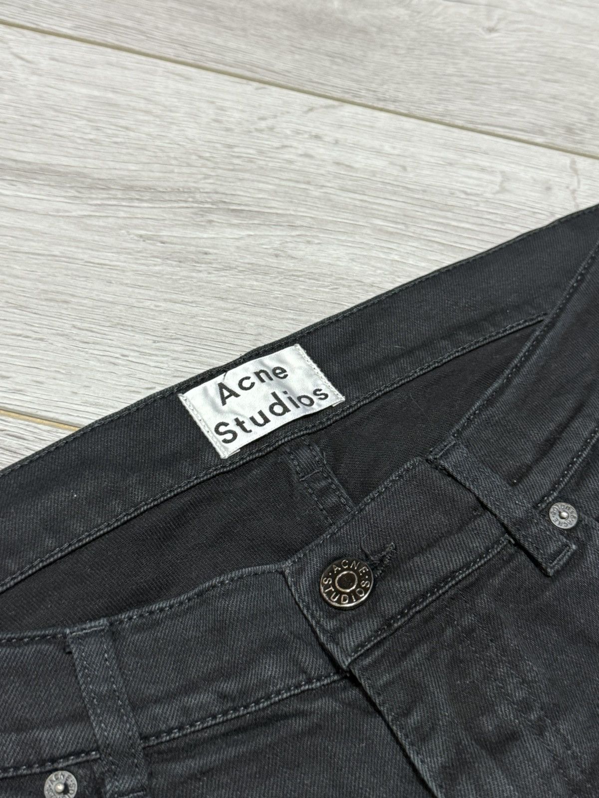 Acne Studios Acne Ace Stay Cash Black Denim Jeans Size US 34 / EU 50 - 2 Thumbnail