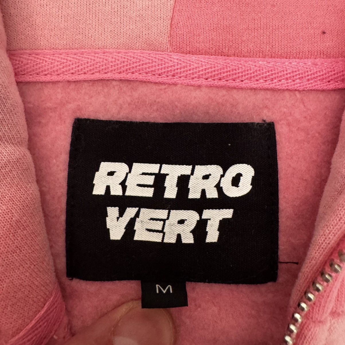 RETROVERT RETROVERT Women's Rhinestone Smiley Zip Up Cropped Hoodie Size M / US 6-8 / IT 42-44 - 3 Thumbnail