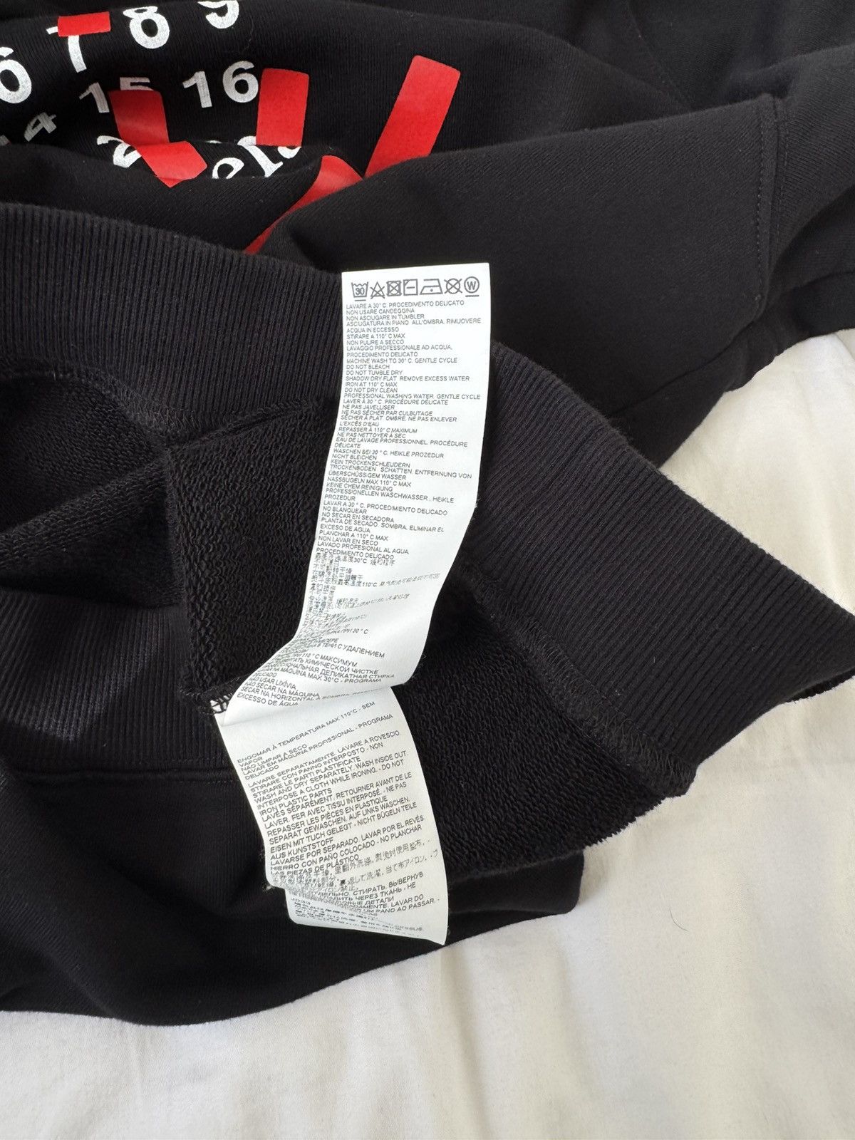 Maison Margiela MAISON MARGIELA Logo-print cotton-jersey hooded sweatshirt Size US M / EU 48-50 / 2 - 9 Thumbnail