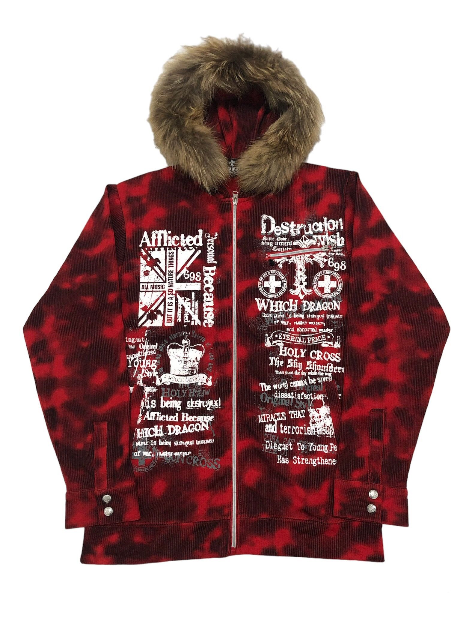 Le Grande Bleu (L.G.B.) Beaumere Gothic poem fur hoodie Size US L / EU 52-54 / 3 - 1 Thumbnail