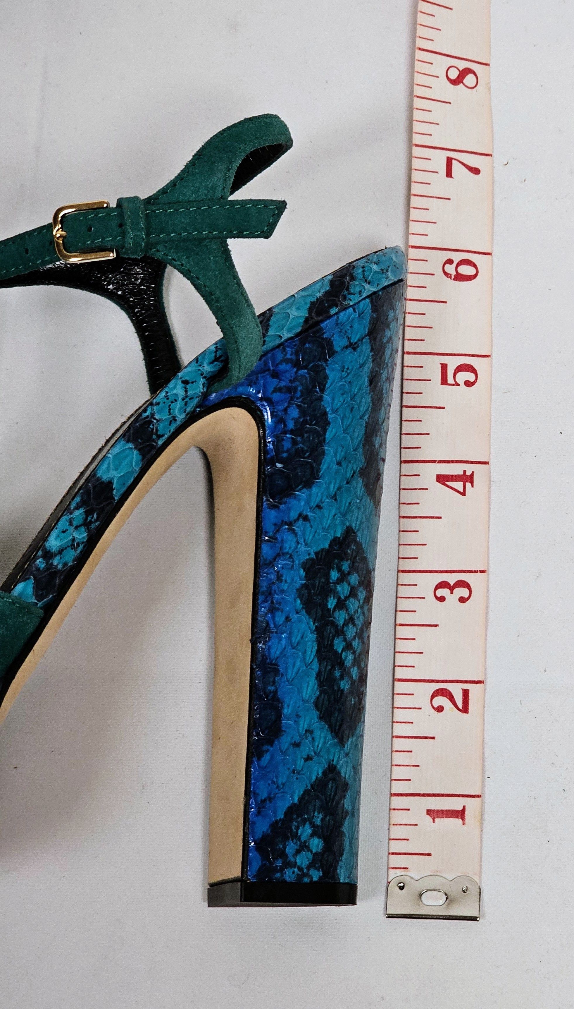 Sergio Rossi Sergio Rossi Elaphe Suede Python Leather Platforms Size 5.5 Size US 5.5 / IT 35.5 - 13 Thumbnail