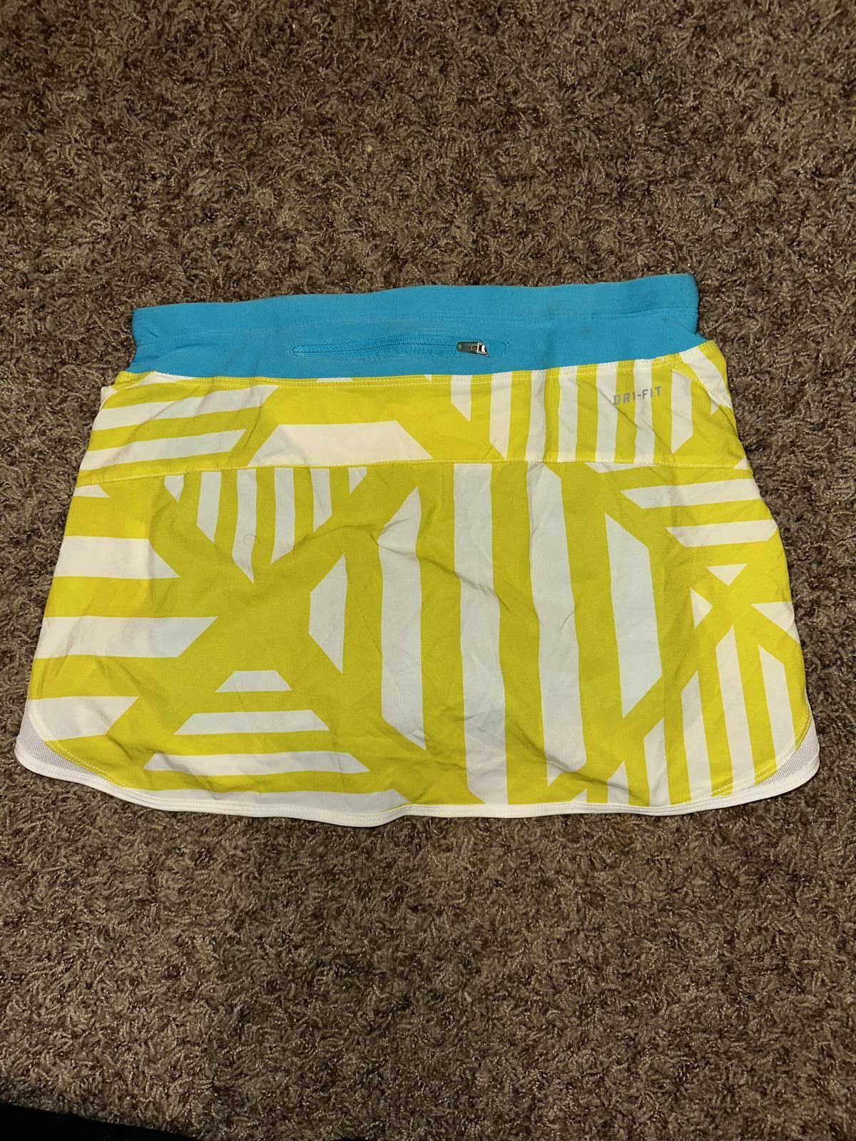Nike Nike Women’s Tennis Dri Fit Skort White Yellow Skirted Shorts Size 26" / US 2 / IT 38 - 6 Thumbnail