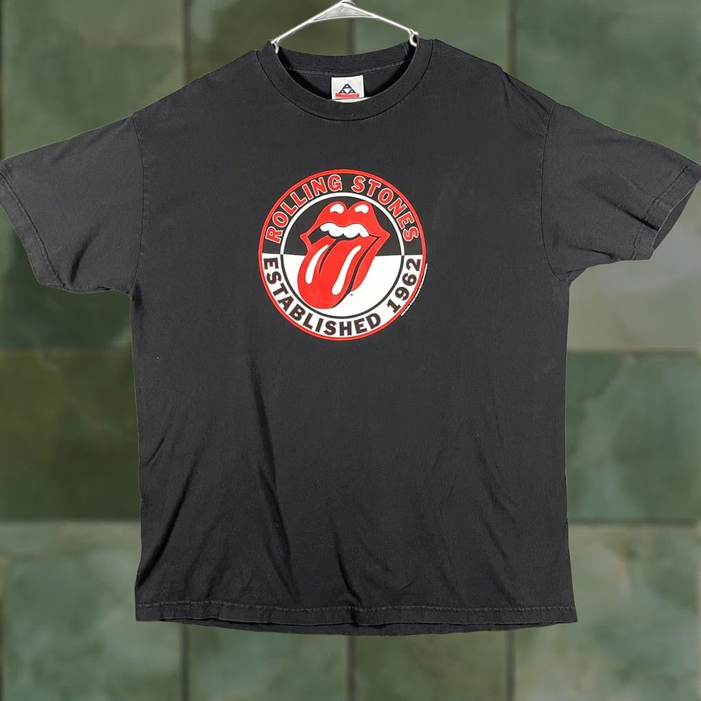 Logo 7 VINTAGE Rolling Stones Shirt Mens L Black Tongue Logo 1962 2004 Band Graphic T-Shirt Rock Musidor 2004 Established Size US L / EU 52-54 / 3 - 1 Thumbnail