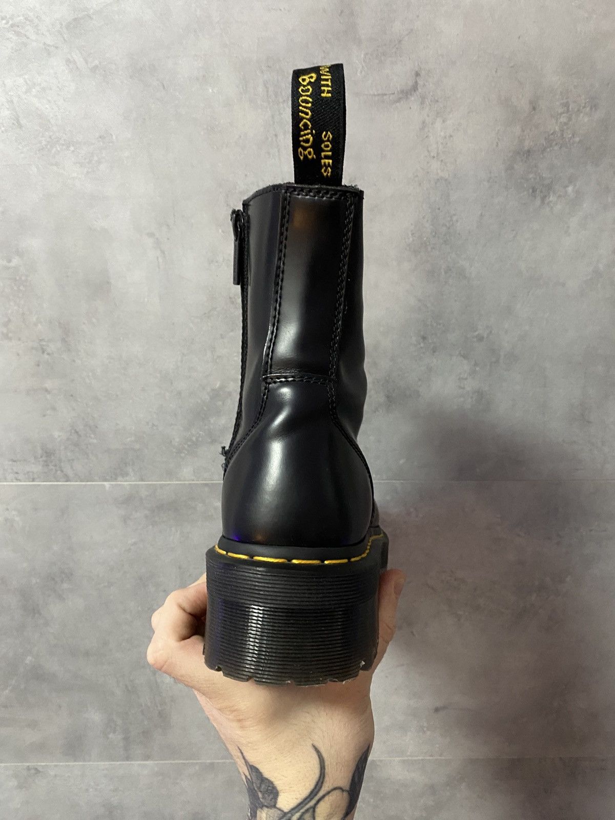 Dr. Martens Dr Martens JADON BOOTS SMOOTH LEATHER PLATFORMS Size US 8 / EU 41 - 3 Thumbnail