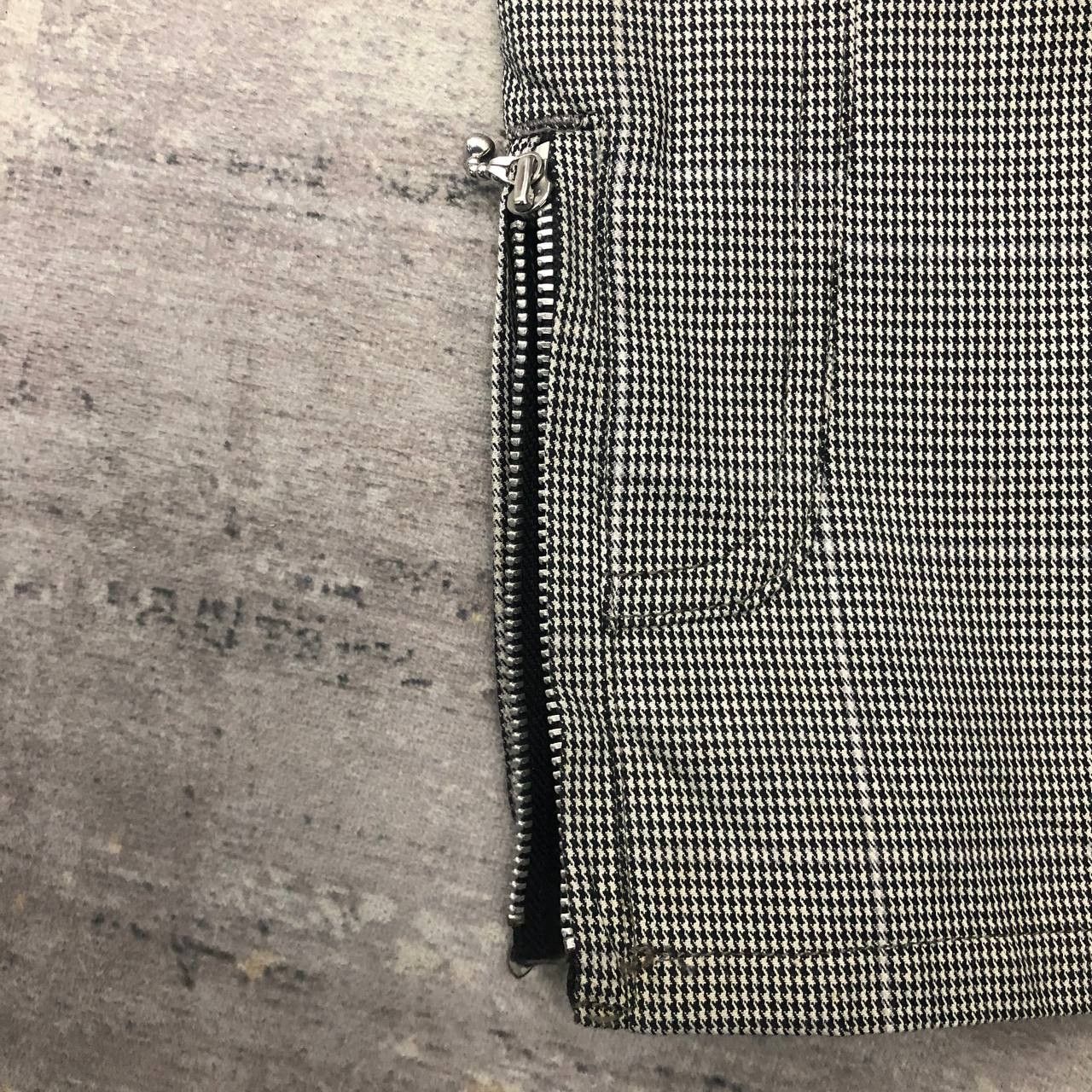 If Six Was Nine P820 ROUGH LAUGH LAF HOUNDSTOOTH CARGO ZIPPER PANTS Size US 32 / EU 48 - 11 Thumbnail