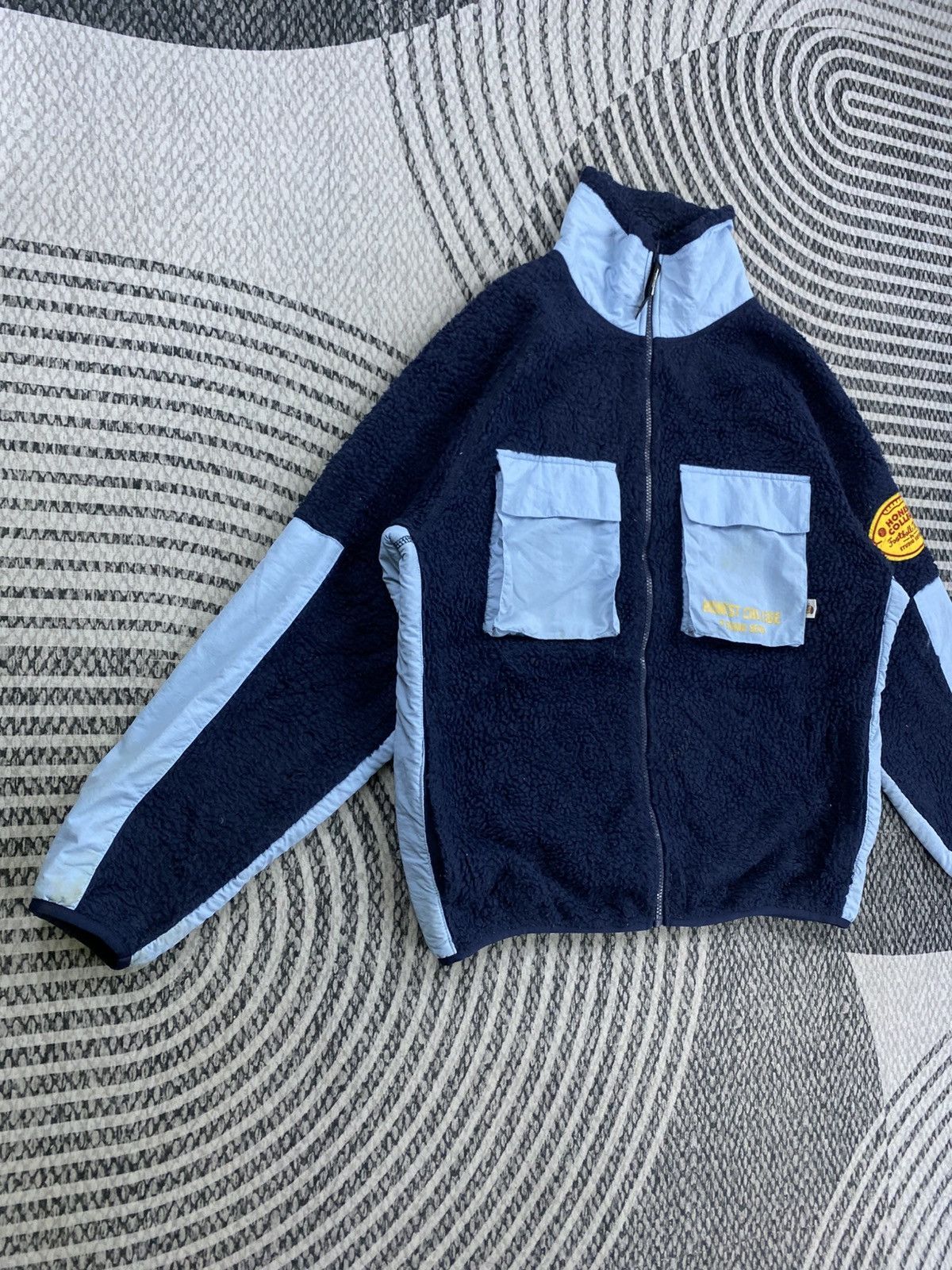 GU Vintage Honest College Bu Studio Seven Fleece Zipper Jacket Size US L / EU 52-54 / 3 - 4 Thumbnail