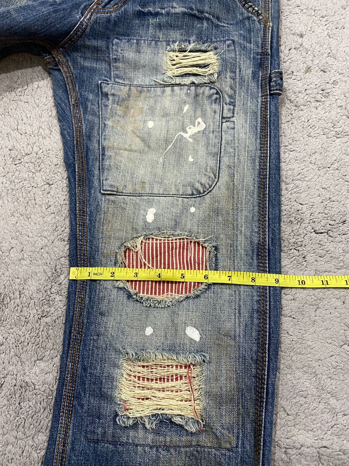 Junya Watanabe Back Vintage Distressed Patchwork Denim like Junya Watanabe Size US 32 / EU 48 - 21 Thumbnail