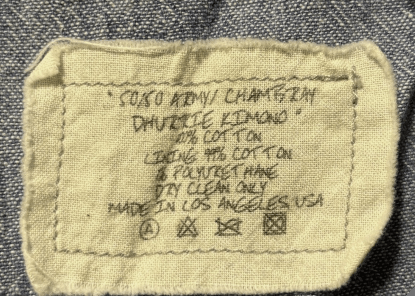 Greg Lauren Army Chambray Dhurrie Kimono GL1 Size US XL / EU 56 / 4 - 9 Thumbnail