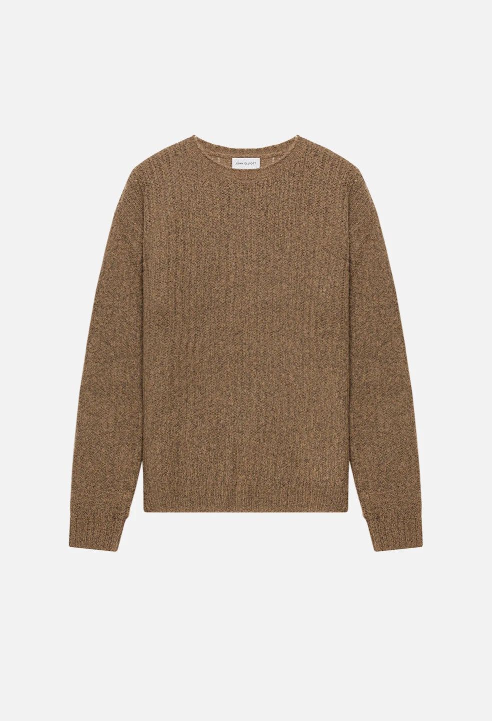 John Elliott Foggy Wool Cashmere Crew / Saddle Size US L / EU 52-54 / 3 - 1 Thumbnail