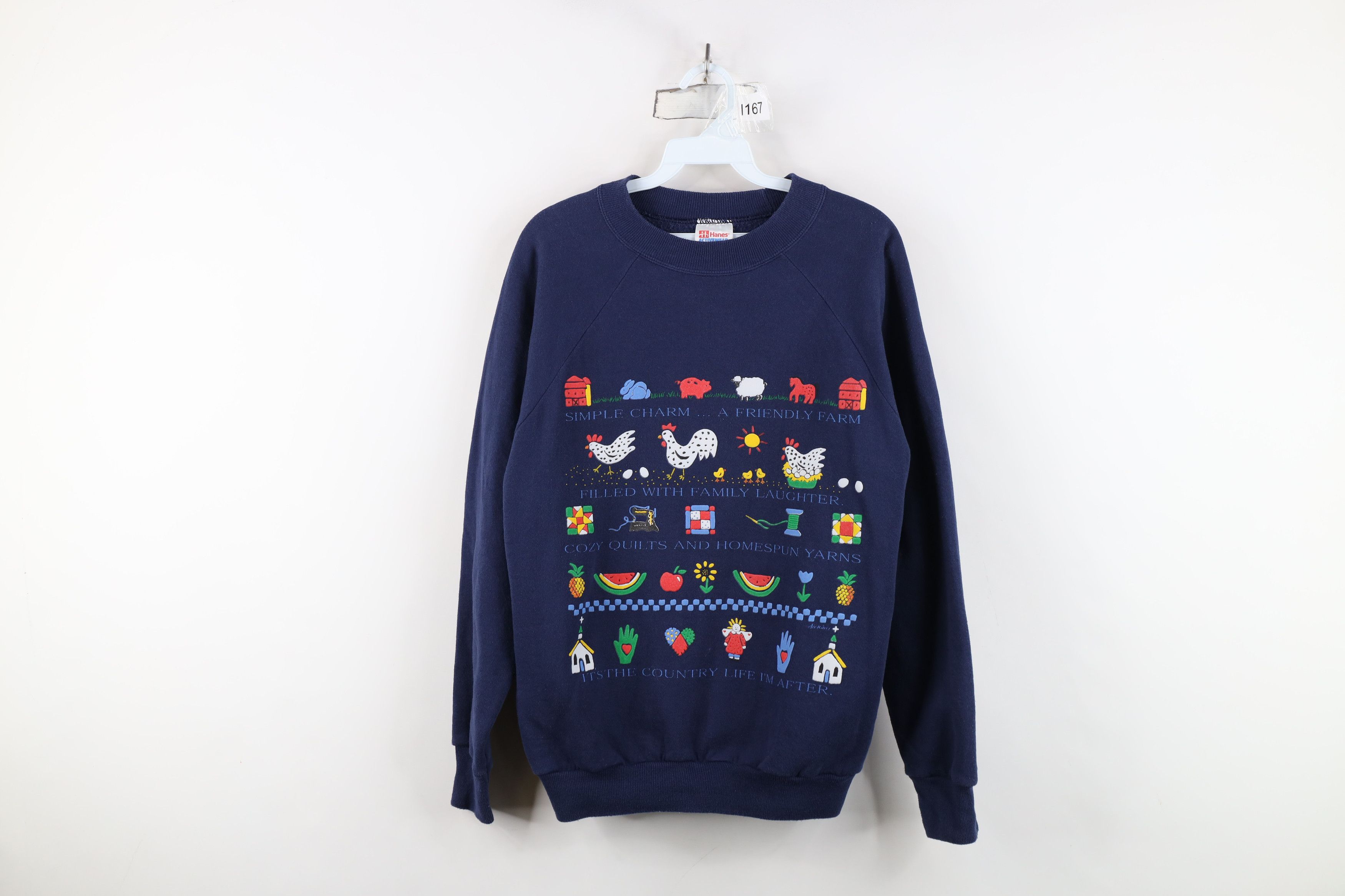 Vintage Vintage 90s Country Farmhouse Animal Crewneck Sweatshirt Size M / US 6-8 / IT 42-44 - 1 Thumbnail