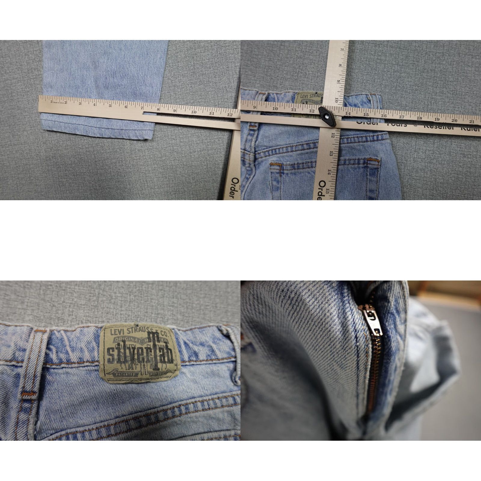 Levi's VINTAGE Levi's Silvertab Jeans Womens Size 13 Blue Loose Baggy Fit Light Wash 90s Mens Womens Jeans Size 34" / US 12 / IT 48 - 8 Thumbnail