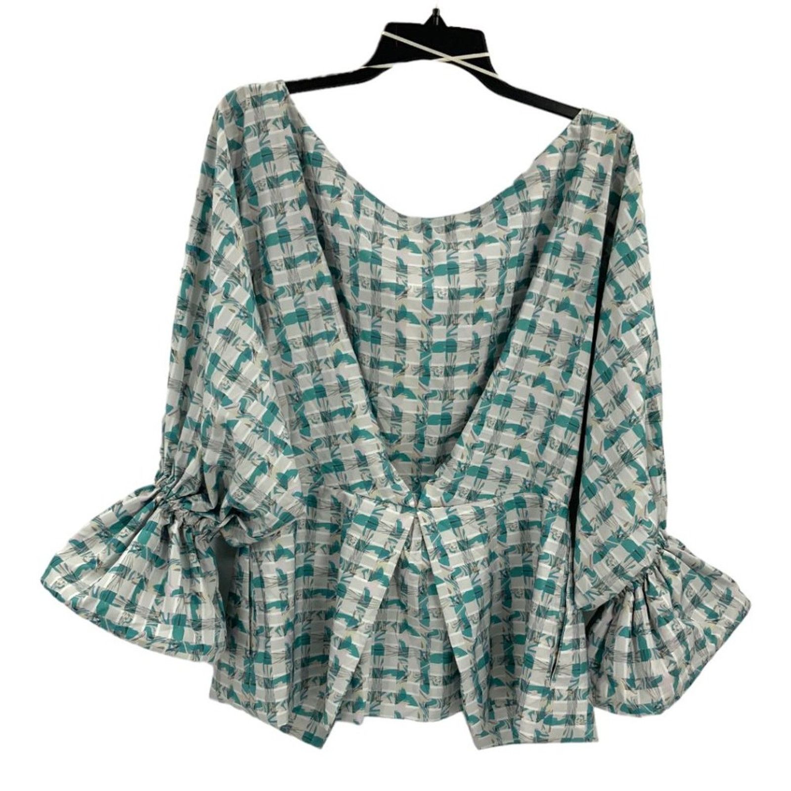 Other Kimberly Goldson Sola Blouse Blue Medium NWOT $348 MSRP Size M / US 6-8 / IT 42-44 - 6 Thumbnail