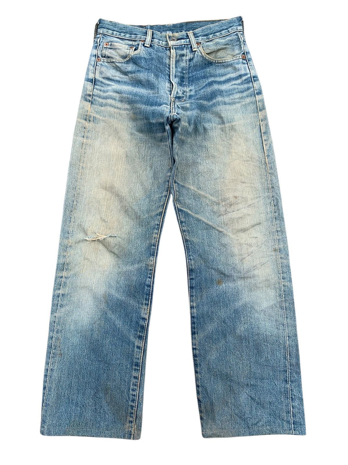 Levi's Vintage Clothing VINTAGE LEVIS 503BXX BIG E SELVEDGE FADED DISTESSED DENIM Size US 28 / EU 44 - 1 Thumbnail