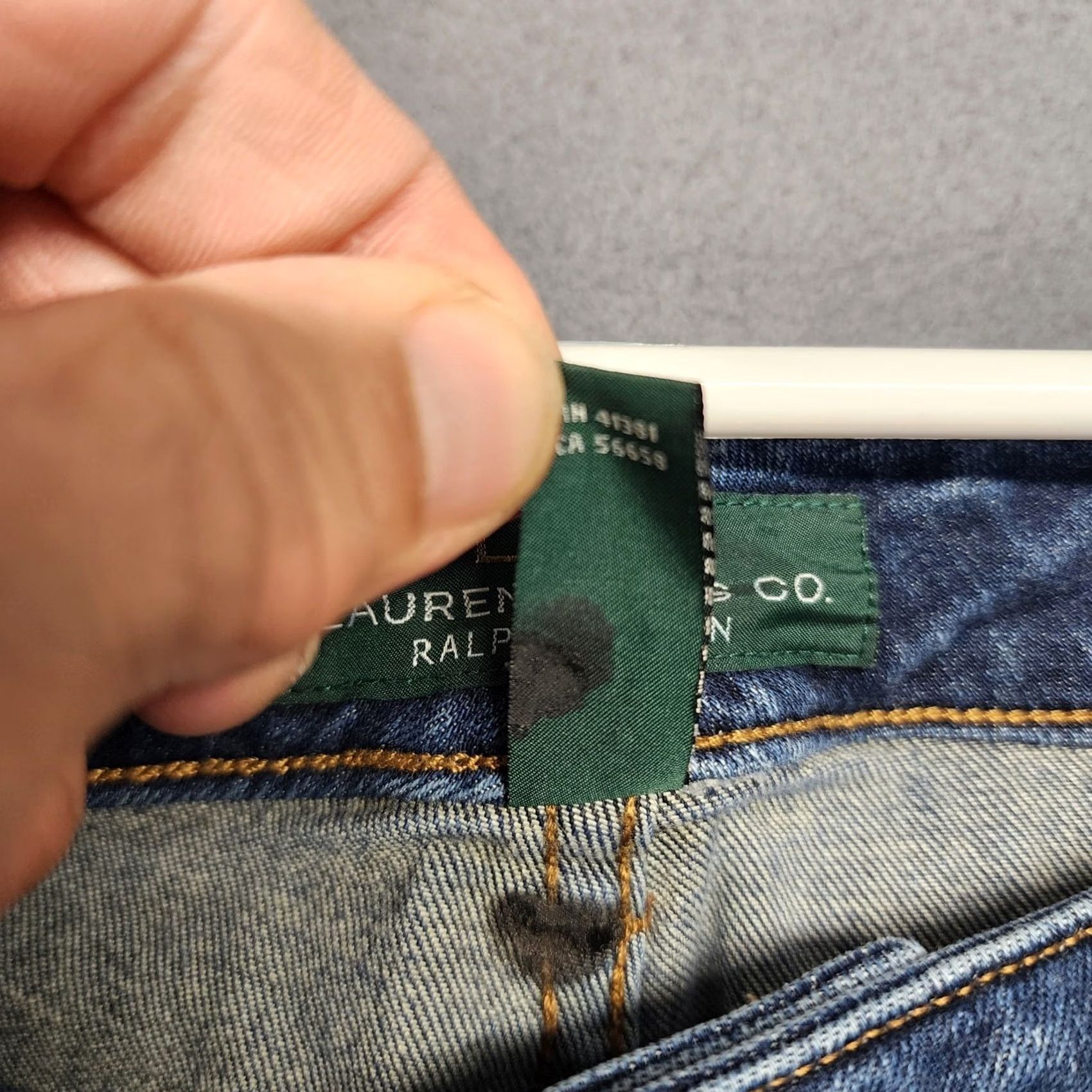 Ralph Lauren VINTAGE Ralph Lauren Jeans Co LRL Women 14W Blue Denim Stretch Mid Rise Straight Leg Size 25" / US 0 / IT 36 - 4 Thumbnail