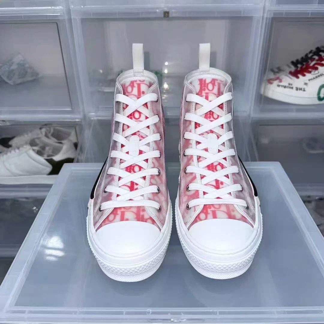 Dior Dior B23 Oversized Oblique Print White/Red 41.5 Size US 8.5 / EU 41-42 - 4 Thumbnail