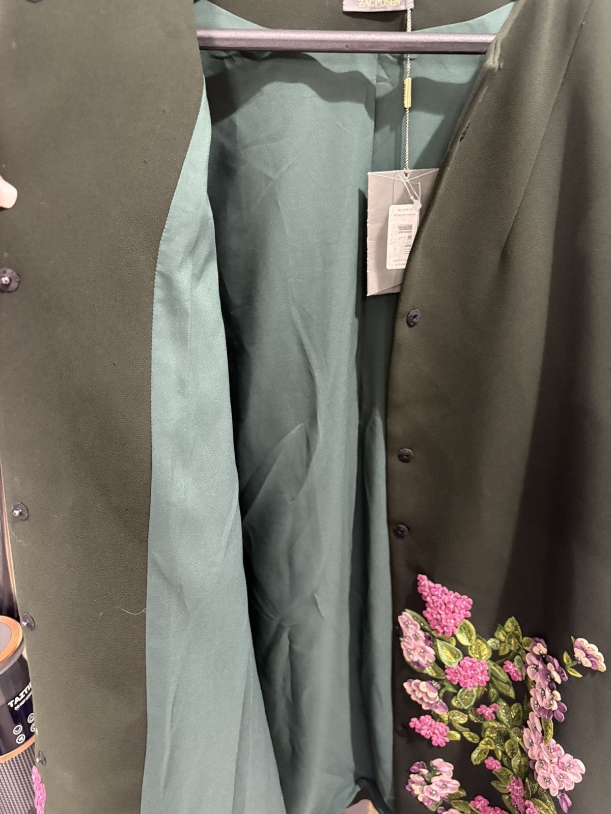 Zac Posen NWT Zac Posen Green Velvet Dream Spring Coat Sz 18 Rare!! Size XXL / US 16-18 / IT 52-54 - 7 Thumbnail