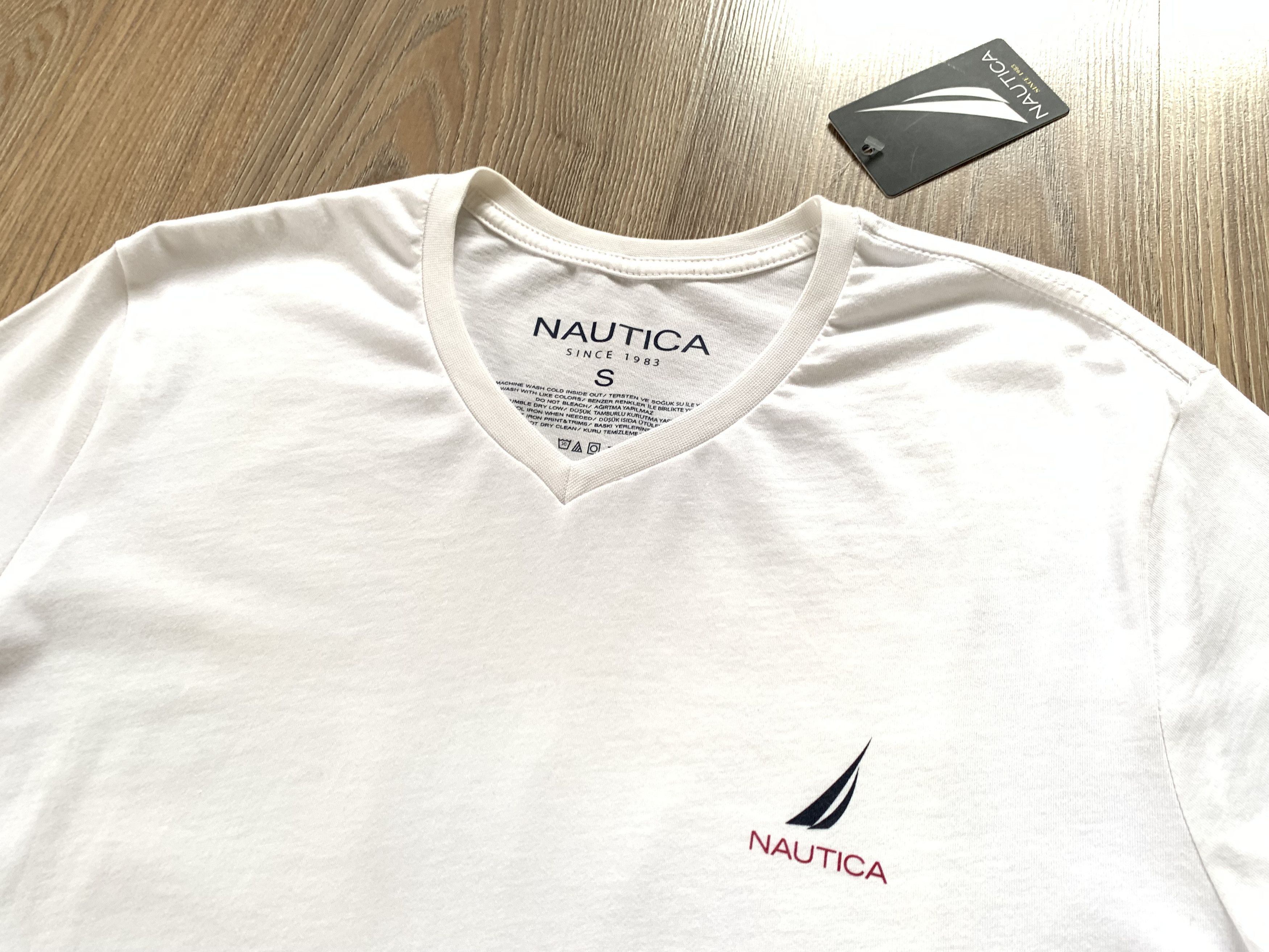 Other Nautica Printed White Cotton T Shirt Size US S / EU 44-46 / 1 - 5 Thumbnail
