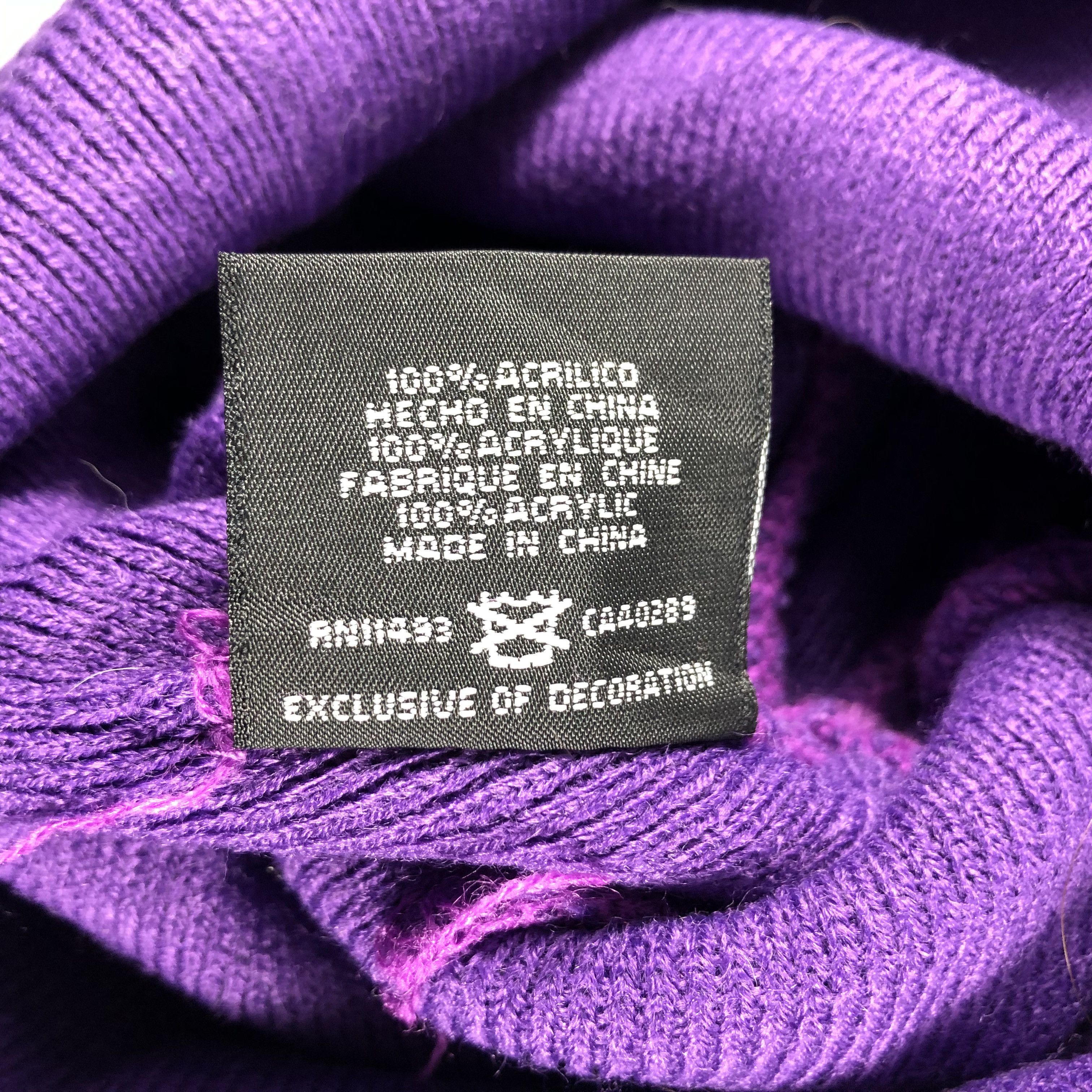 New Era × Vintage New Era Purple Plain Beanie Snow Hat Snow Cap -D847 Size ONE SIZE - 6 Thumbnail