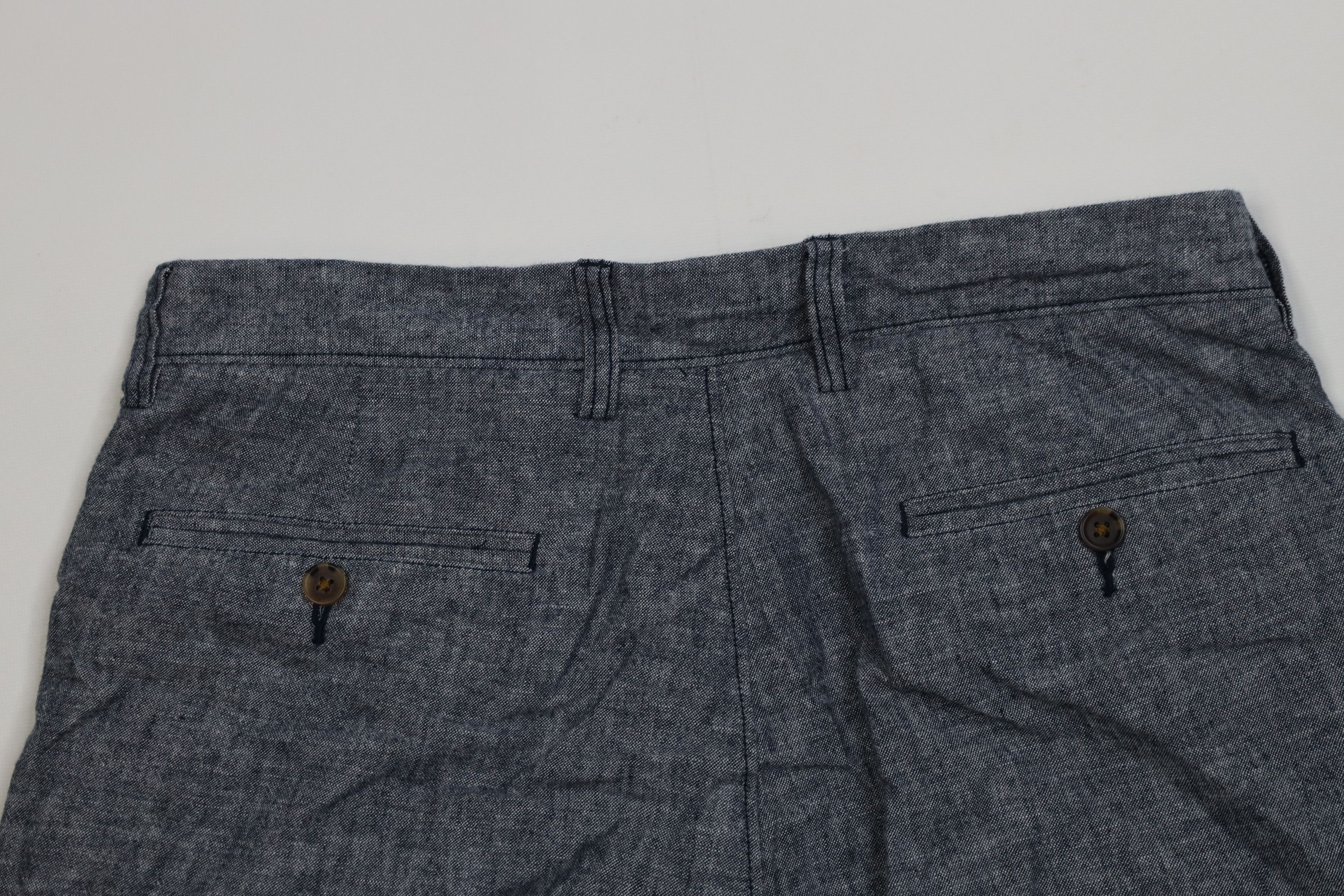 J.Crew J Crew Linen Blend Chambray Above Knee Chino Shorts Blue 9 Size US 31 - 9 Thumbnail