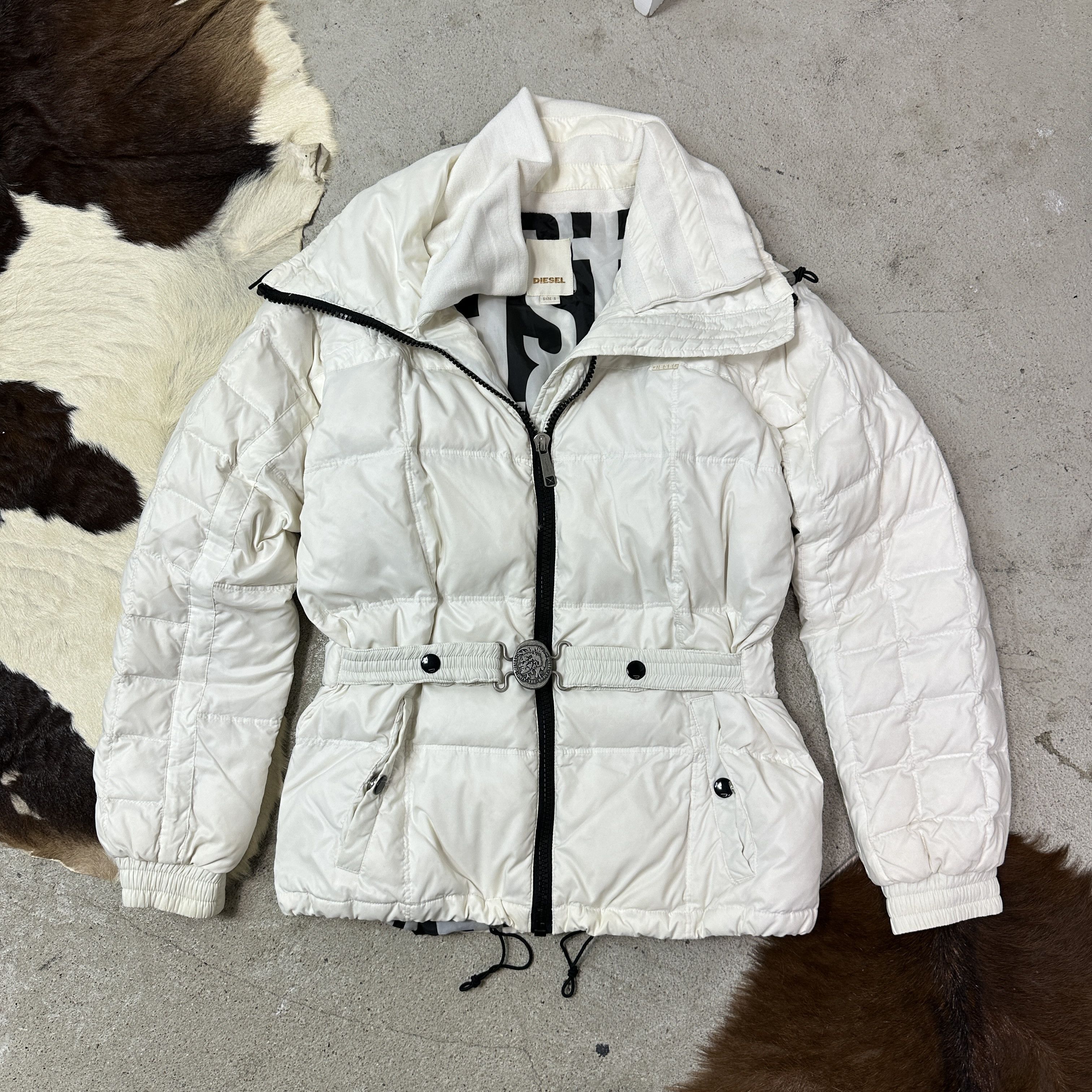 Diesel Vintage Belted Big Collar Diesel Puffer Down Jacket Y2K Size S / US 4 / IT 40 - 8 Thumbnail