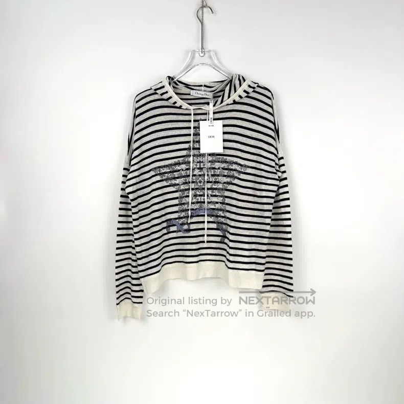 Dior Dior Blue and white striped five-pointed star logo hooded Size M / US 6-8 / IT 42-44 - 3 Thumbnail