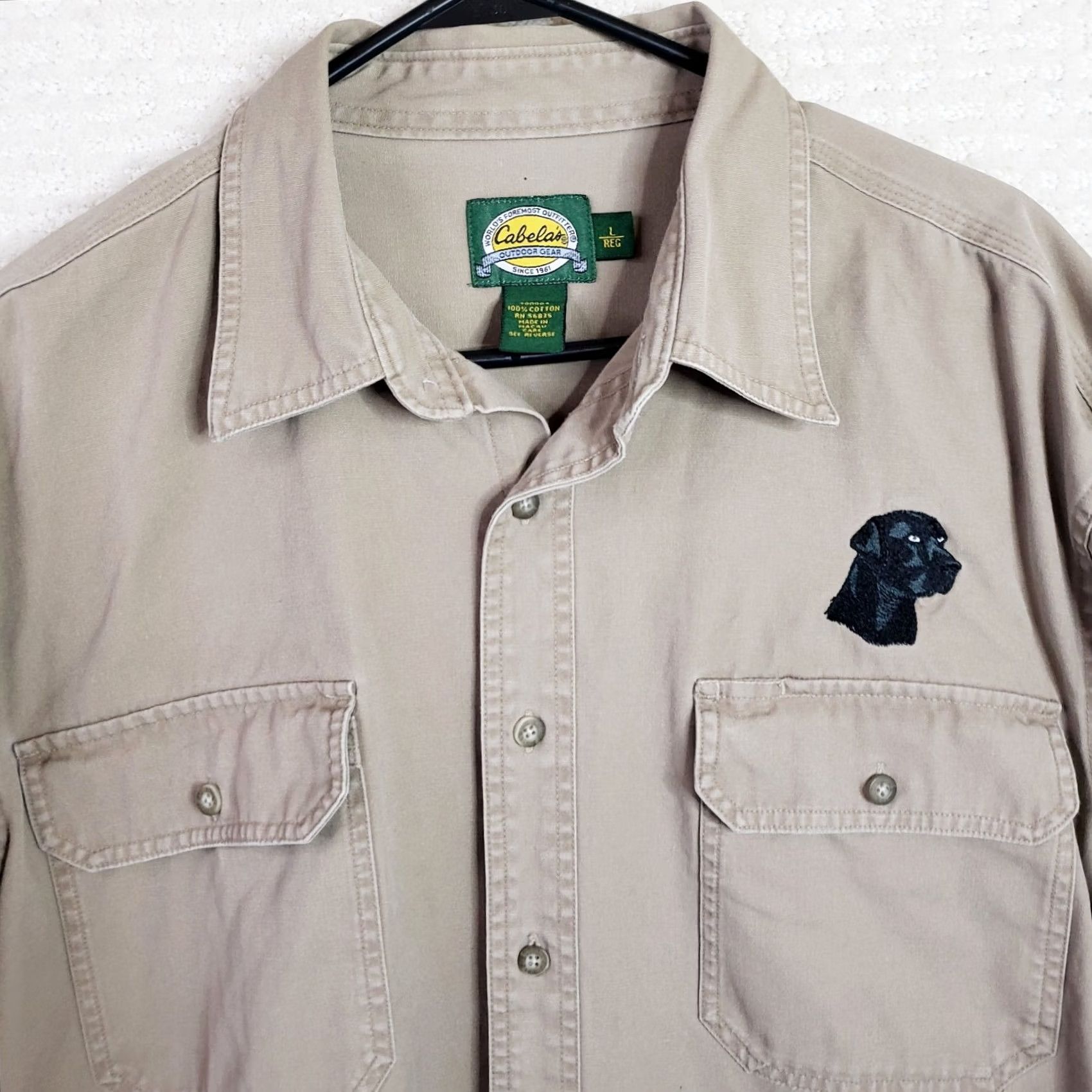 Vintage Cabela’s Men L Long Sleeve Button-Up Brown Canvas Shirt Cotton Khaki Canvas Casual Pockets 50 in Regular Mens Bown Down-Button-Down Shirt Size US L / EU 52-54 / 3 - 3 Thumbnail