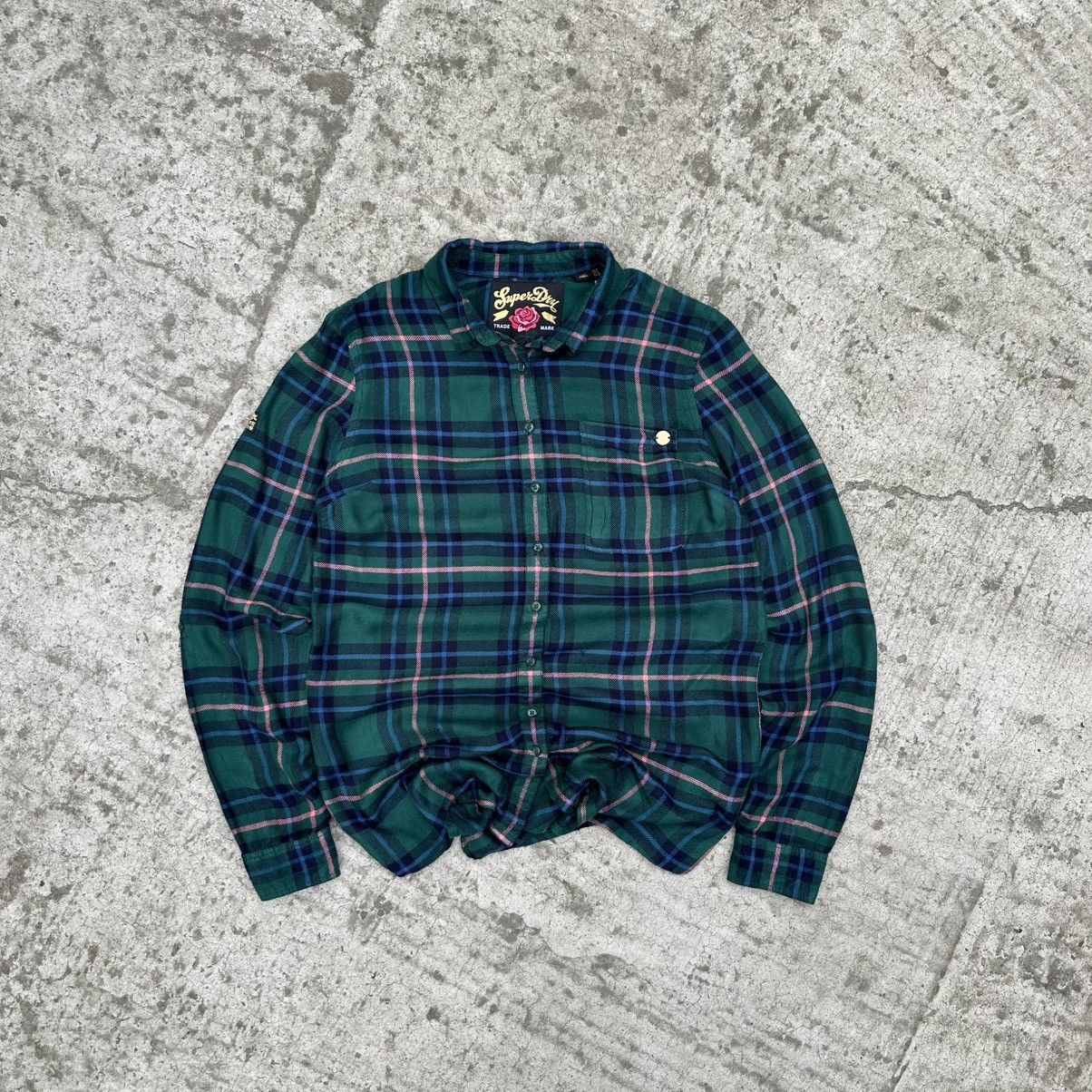 Superdry Vintage Women’s Superdry Checkered Shirt Y2K 00s Size 6 USA Size M / US 6-8 / IT 42-44 - 1 Thumbnail