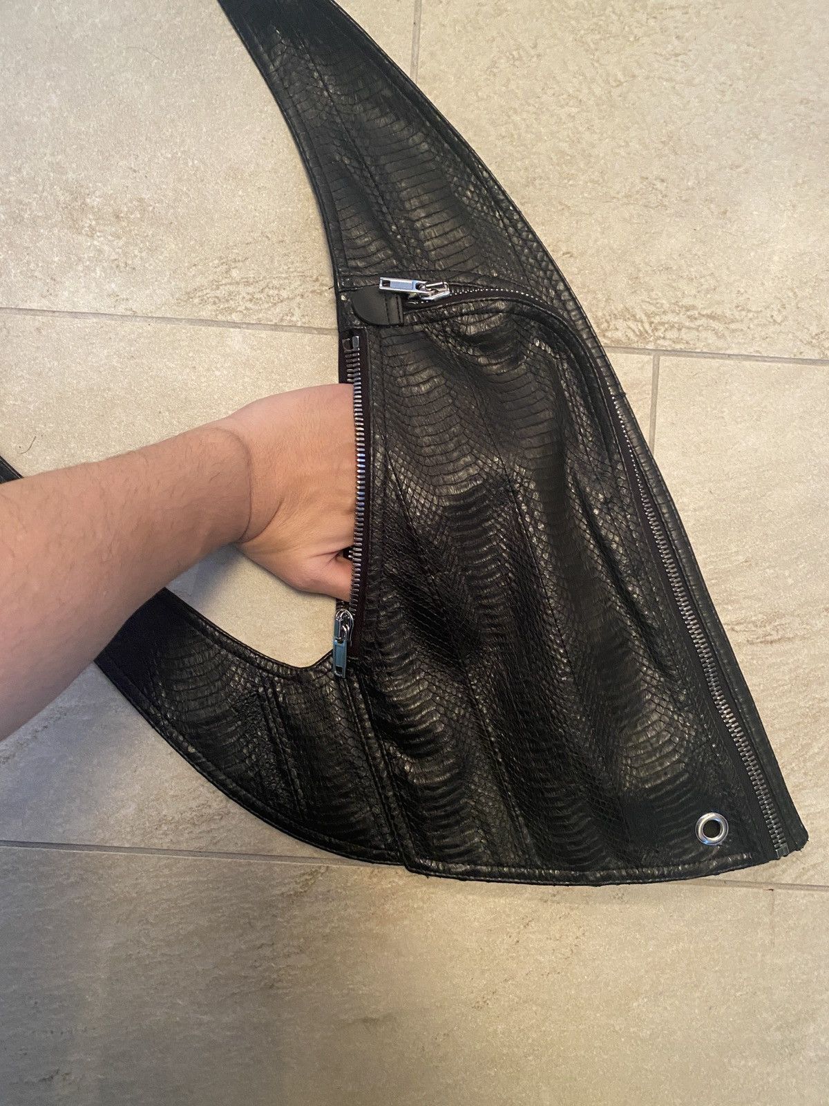 Rick Owens Rick Owens Bauhaus Vest In Python Snakeskin Size US M / EU 48-50 / 2 - 10 Thumbnail