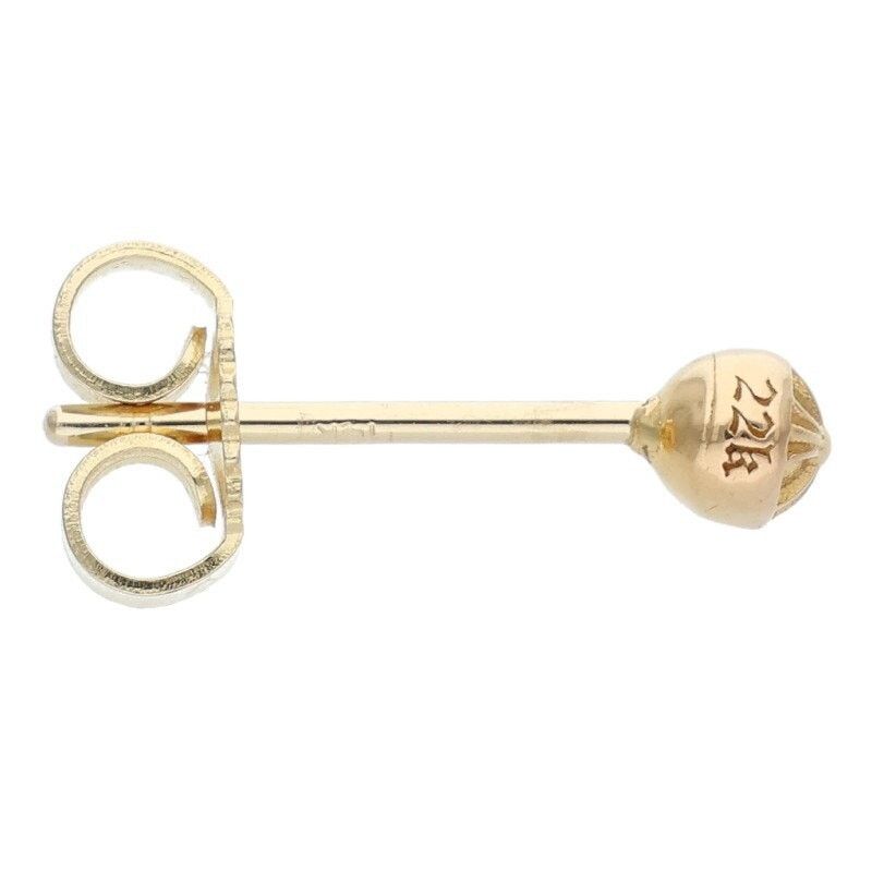 Chrome Hearts Chrome Hearts 22K Gold Cross Ball Stud Earring Size ONE SIZE - 4 Thumbnail
