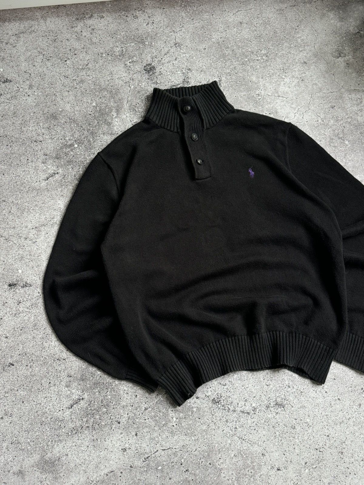 Polo Ralph Lauren × Vintage Vintage Polo Ralph Lauren 1/3 classic knitted sweater Size US XL / EU 56 / 4 - 9 Thumbnail