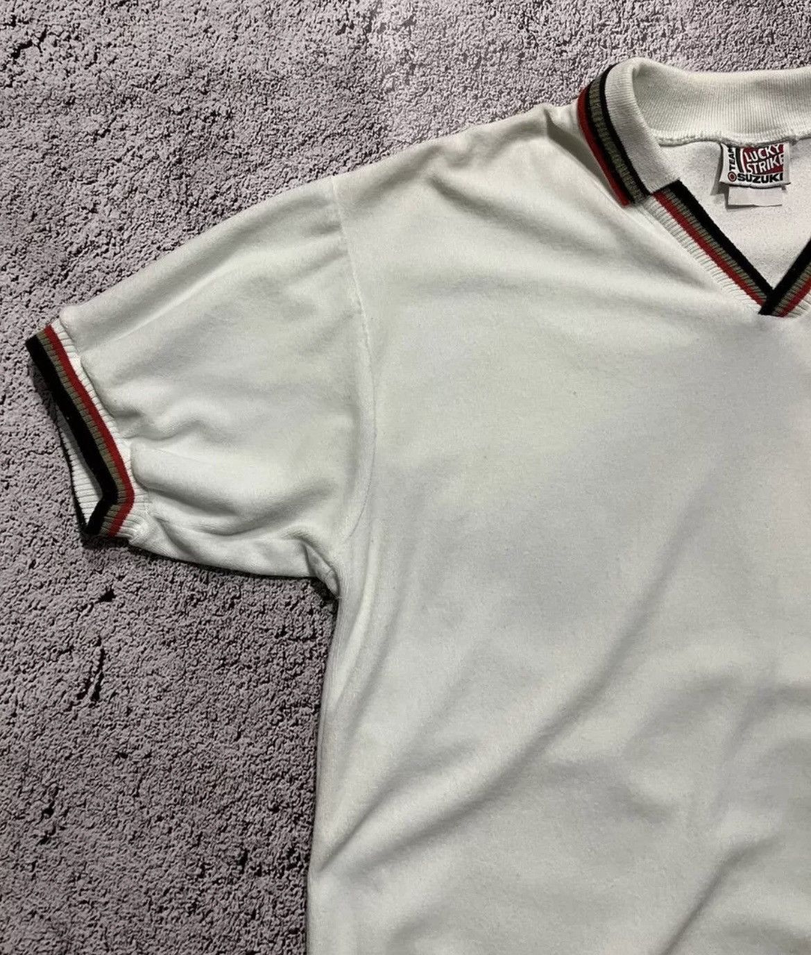 Vintage Polo Lucky Strike Team Suzuki White Size L Size US L / EU 52-54 / 3 - 3 Thumbnail