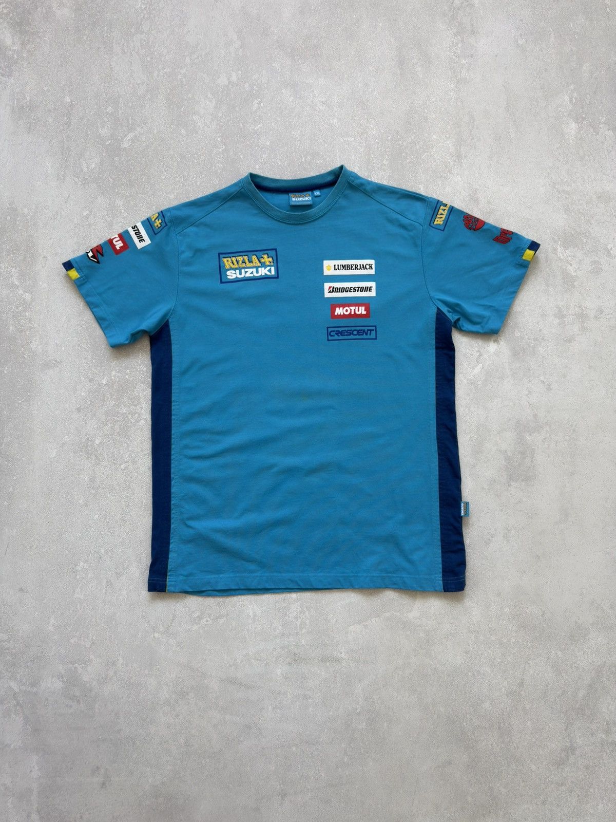 NASCAR Vintage Suzuki Rizla Motorcycle Racing Tee T-Shirt Rare Blue Size US XXL / EU 58 / 5 - 1 Thumbnail