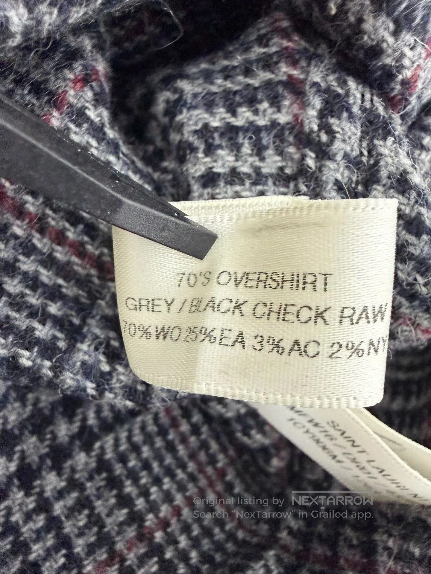 Saint Laurent Paris Saint Laurent 16FW Check Wool Overshirt. Size US S / EU 44-46 / 1 - 7 Thumbnail
