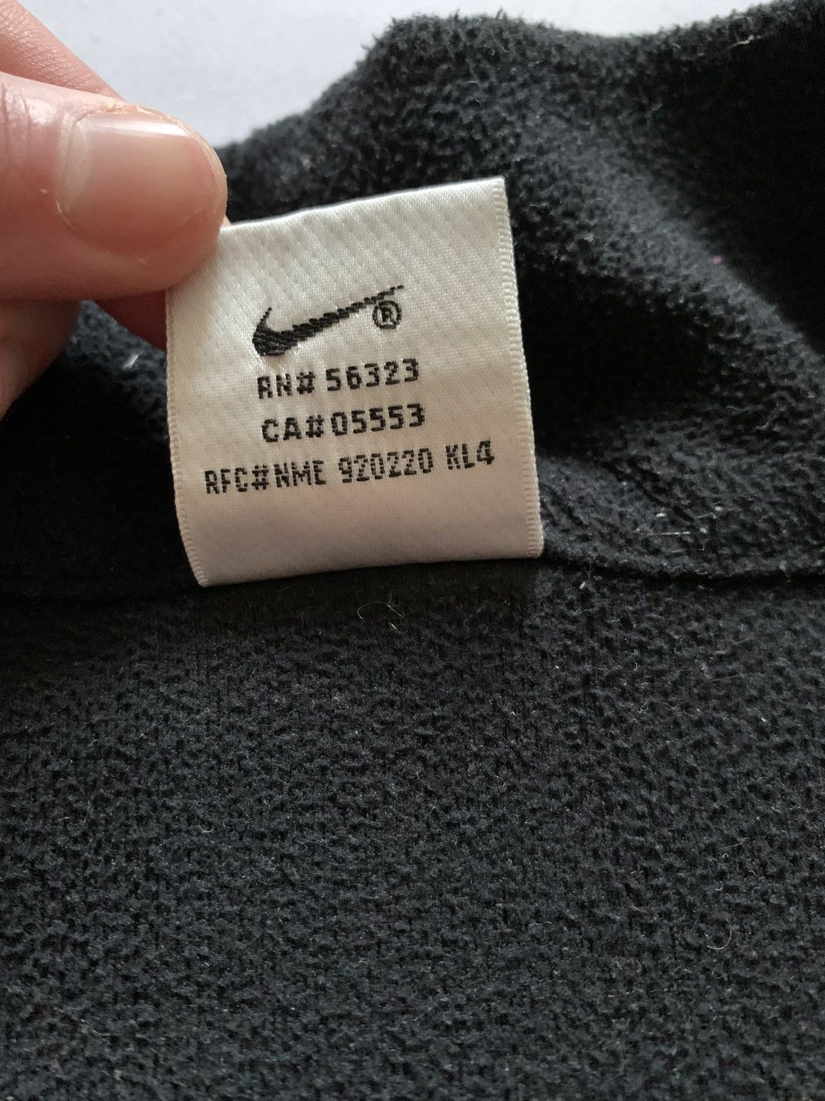 Nike × Vintage Vintage Nike Fleece Anorak Jacket Sweatshirt Black Y2K 90s Size US S / EU 44-46 / 1 - 8 Thumbnail