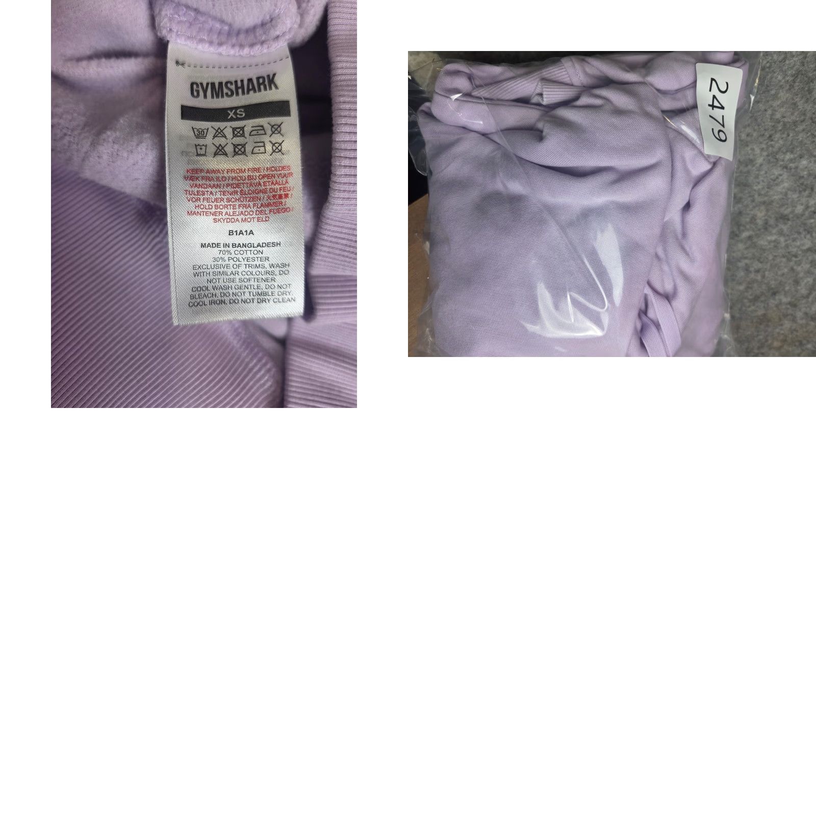 Gymshark VINTAGE: Gymshark Hoodie Womens XS Purple Pullover Kangaroo Pocket Lightweight Sweatshirt Size XS / US 0-2 / IT 36-38 - 8 Thumbnail