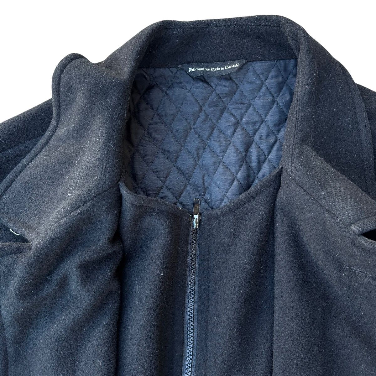 Loro Piana × Vintage ROCHESTER COUTURE WOOL TRENCH COAT BLACK DESIGNER JACKET 90s Size US XXL / EU 58 / 5 - 8 Thumbnail