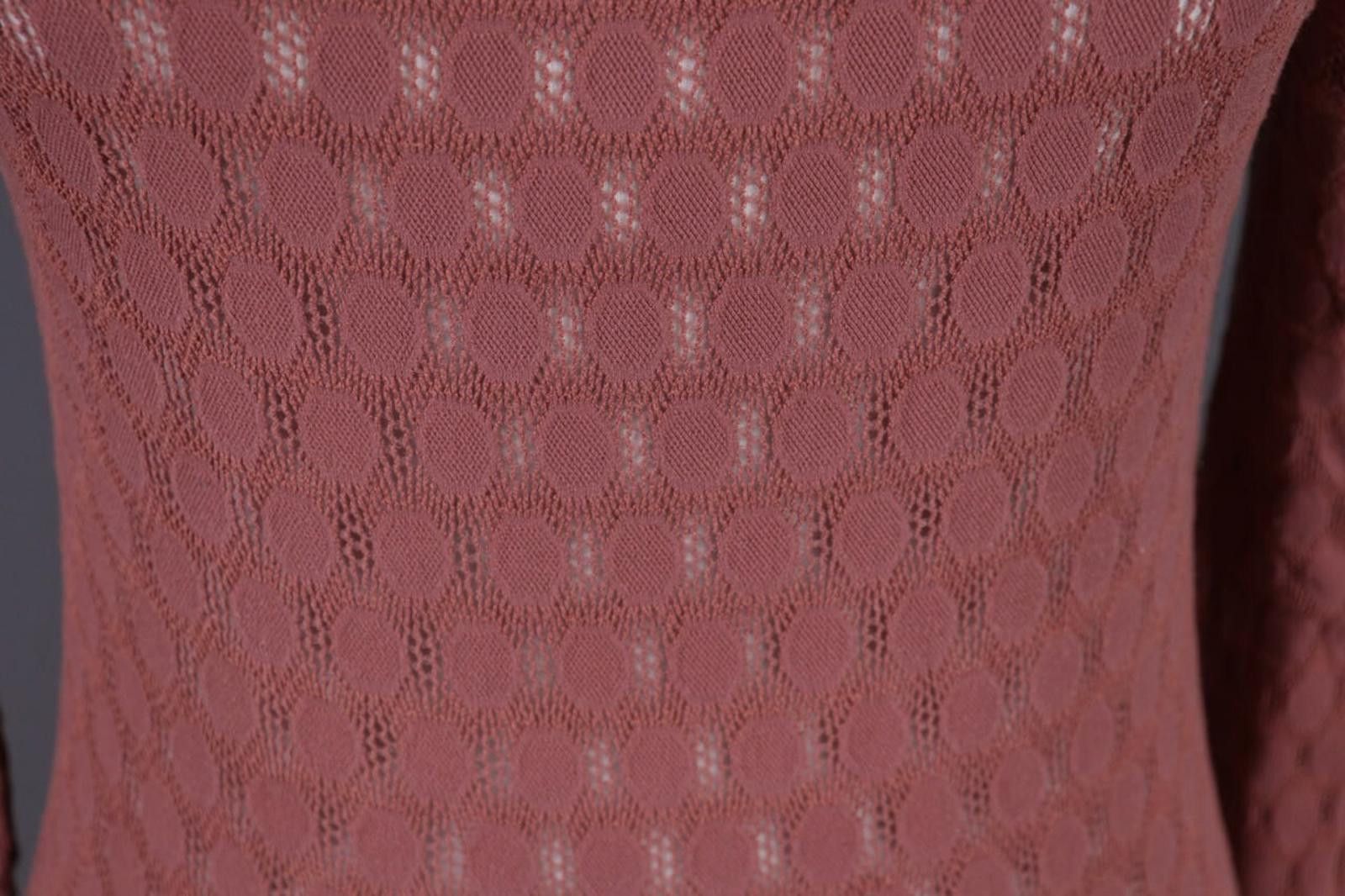 Pink Floyd Pinko Pink Wool Knit Designer Bodycon Mesh Sweater Size S Size S / US 4 / IT 40 - 4 Thumbnail