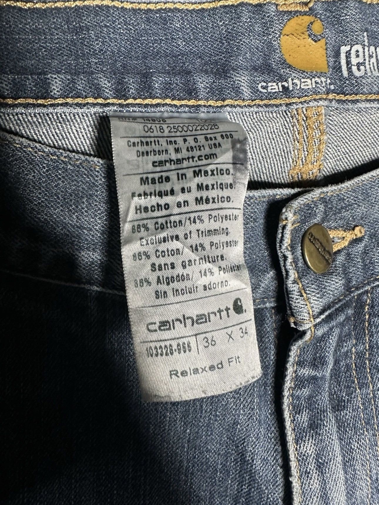 Carhartt Carhartt Jeans Denim Double Knee Carpenter Pant 36x34 Size US 36 / EU 52 - 7 Thumbnail