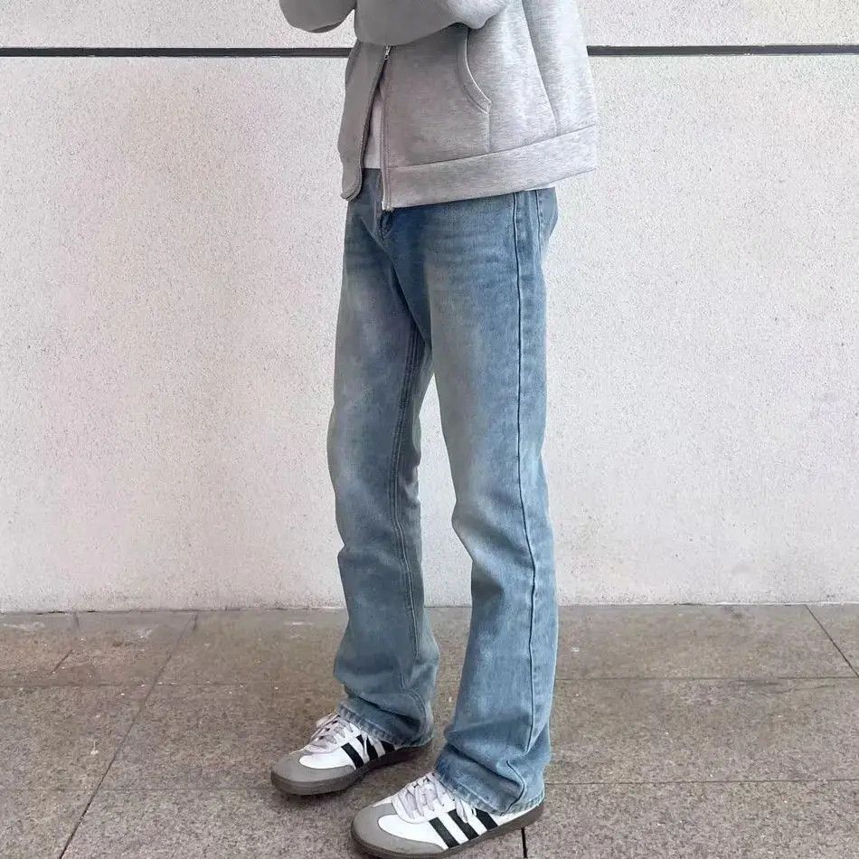 Japanese Brand Retro loose washed micro flared jeans Size US 32 / EU 48 - 2 Thumbnail