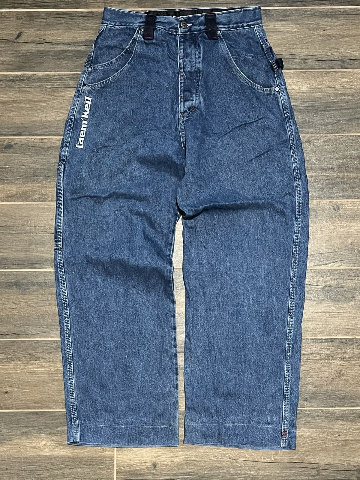 Japanese Brand × Vintage Vintage AEM’KEI Japanese Baggy Pants southpole Style Size US 32 / EU 48 - 2 Thumbnail