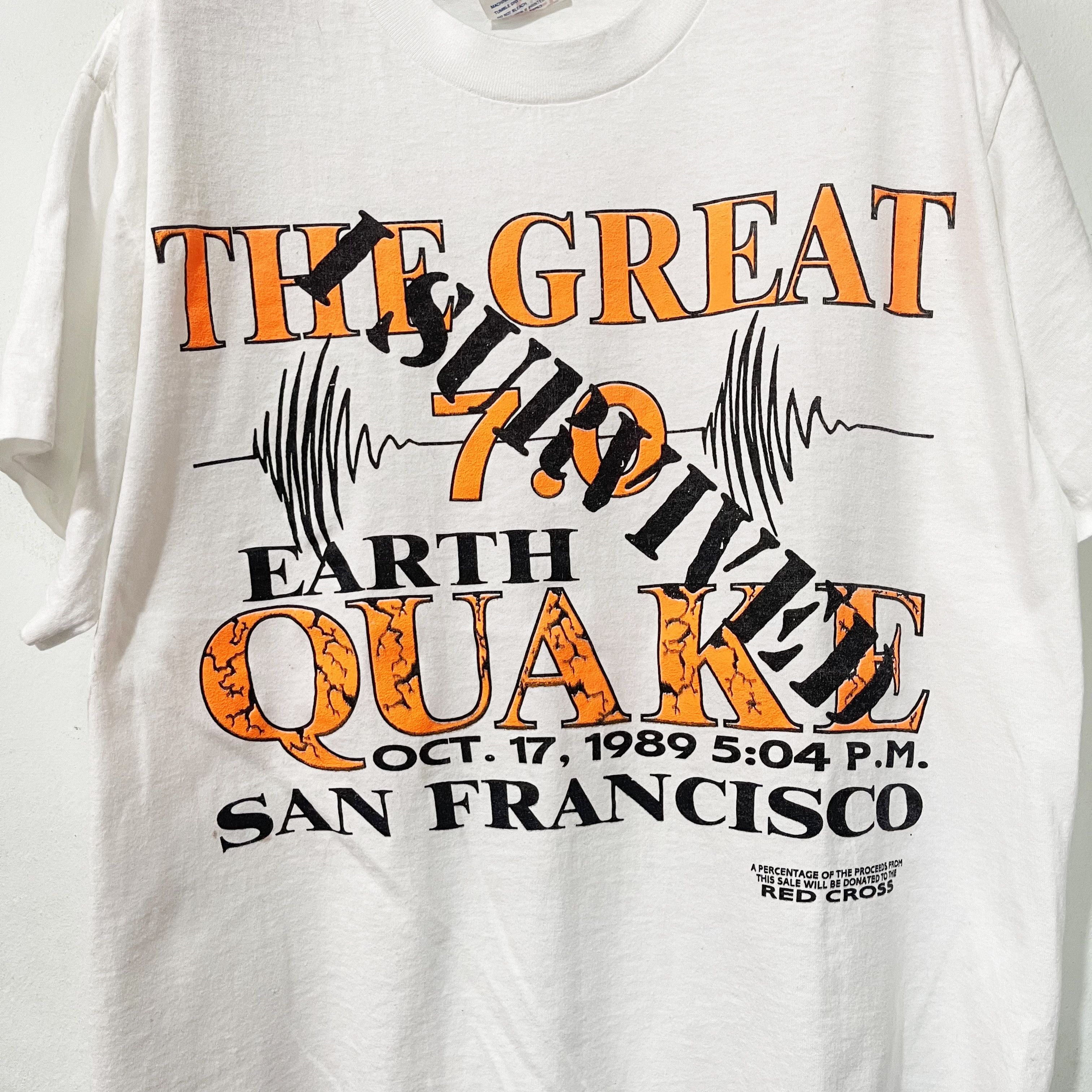 Vintage Vintage 1989 San Francisco Earthquake T-Shirt Size US M / EU 48-50 / 2 - 2 Thumbnail