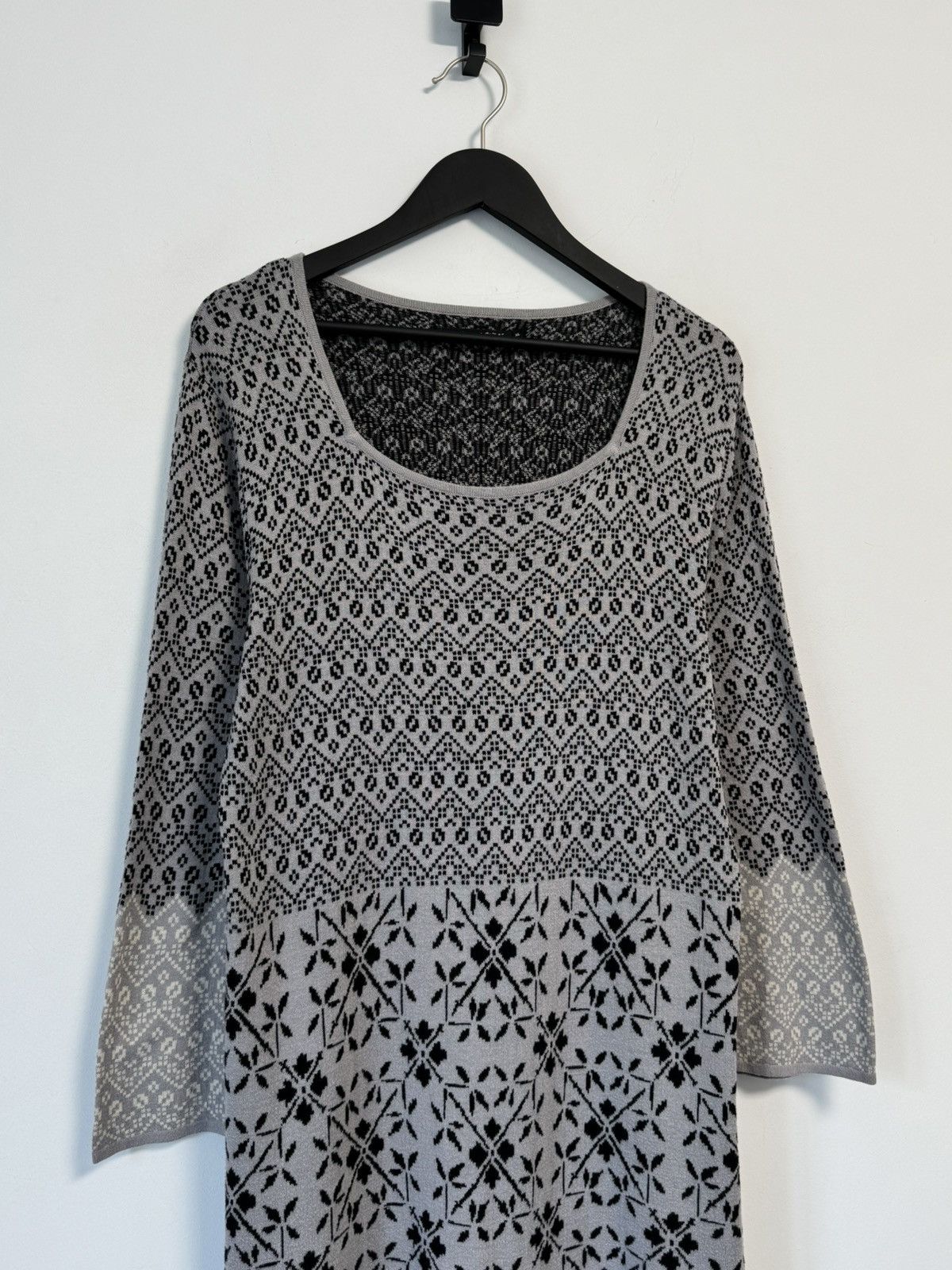 Gudrun Sjoden Gudrun Sjoden Knitted Cotton All Over Printed Midi Dress Size XL / US 12-14 / IT 48-50 - 2 Thumbnail