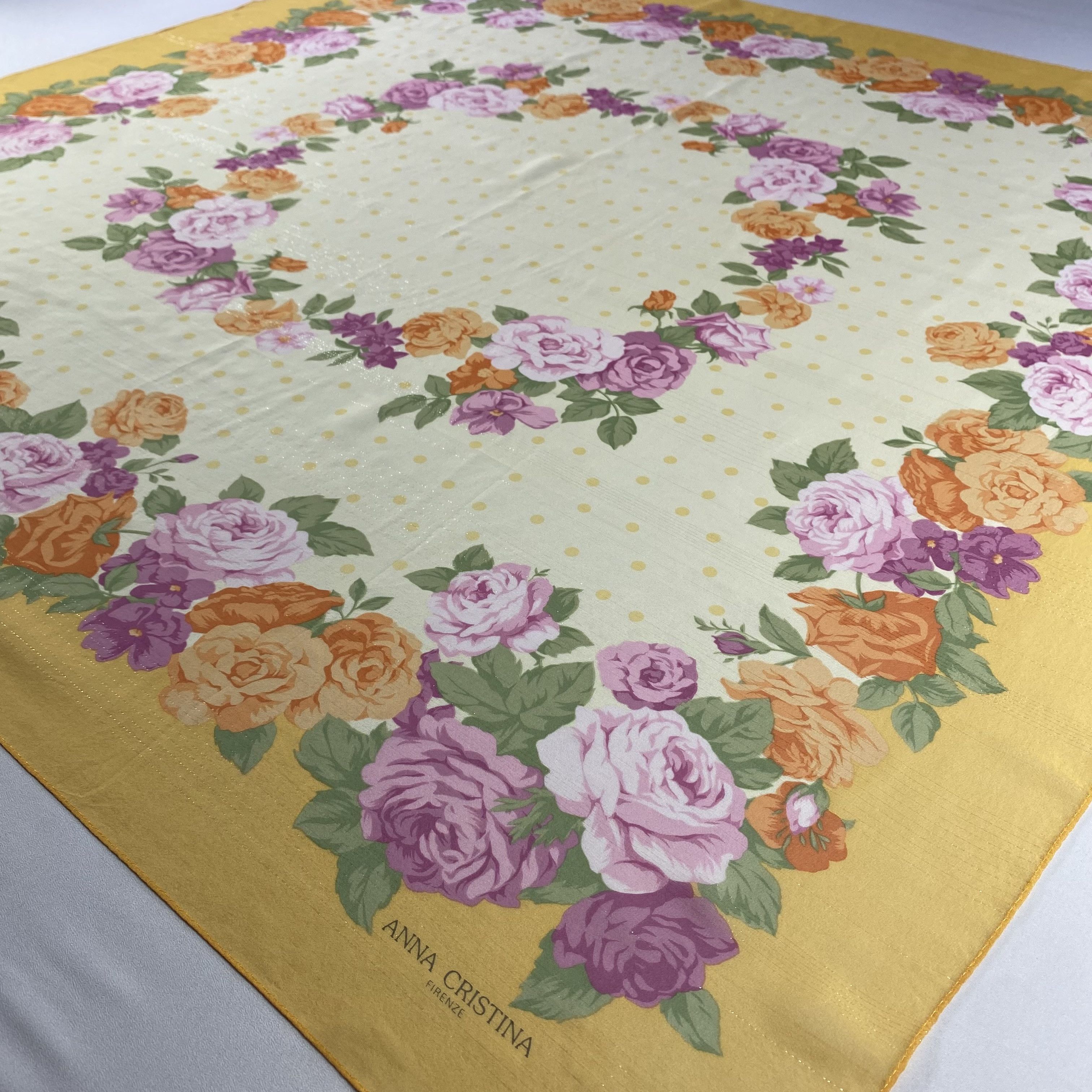Japanese Brand × Vintage Vintage Anna Cristina Silk Scarf SS045 Size ONE SIZE - 3 Thumbnail