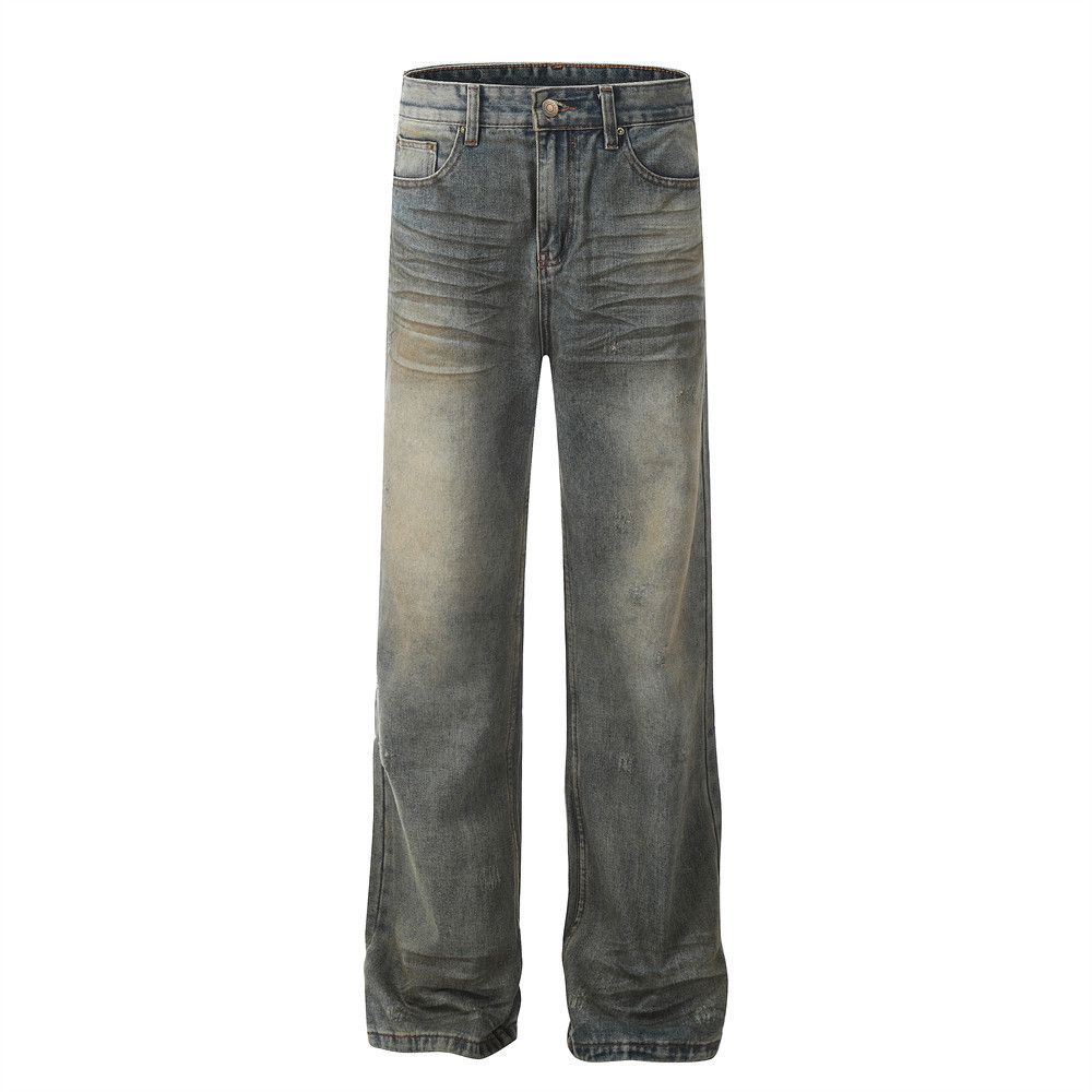 Japanese Brand × Jean Men's washed distressed loose ripped jeans Size US 33 - 2 Thumbnail