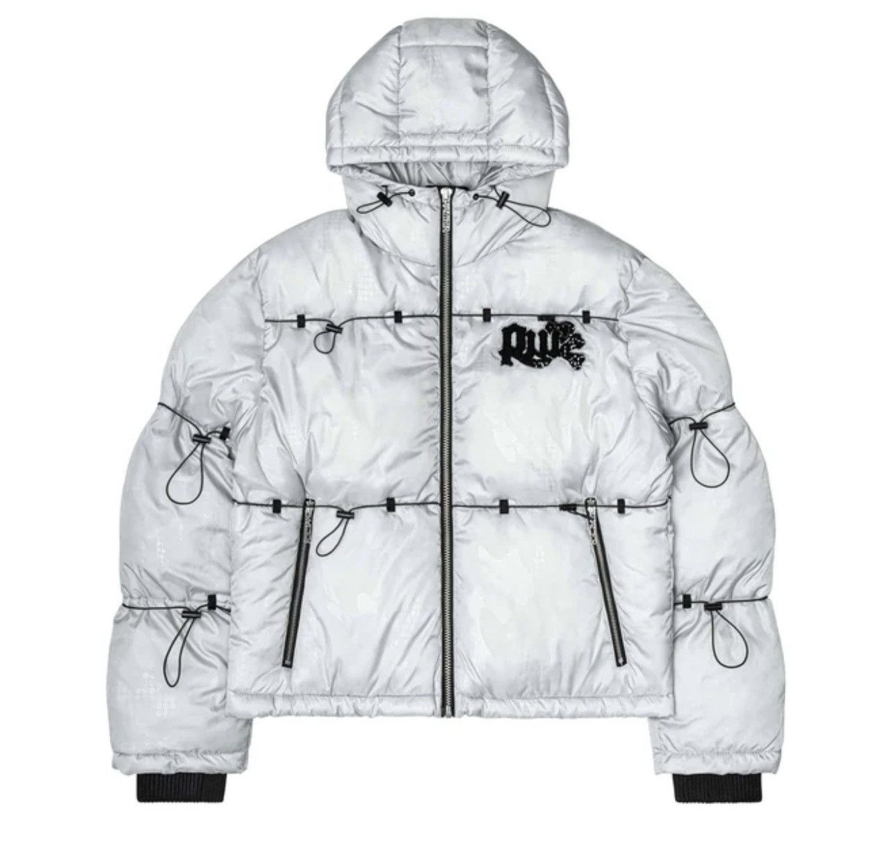 Racer Worldwide Racer Worldwide Grey Camo Puffer Jacket Size US L / EU 52-54 / 3 - 4 Thumbnail