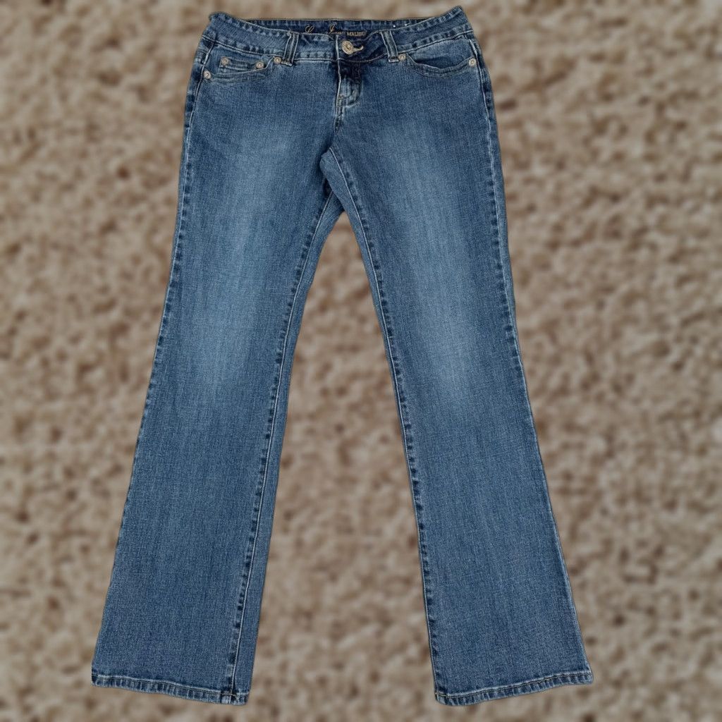 Guess GUESS Womens Bootcut Jeans 31 Blue Denim Low Rise 32x33 Regular Stretch Size 24" / US 00 / IT 34 - 1 Thumbnail