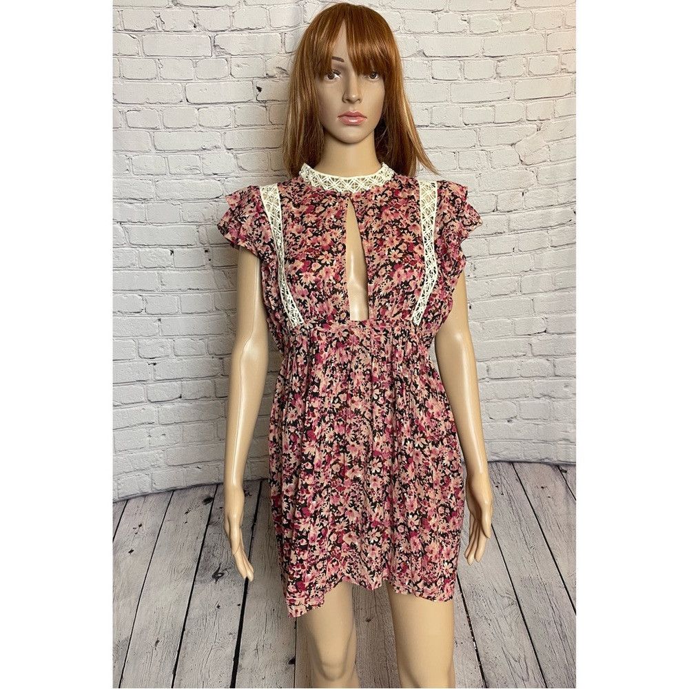 Free People NWT New $88 Free People Eva Cotton Tunic Top Cherry Dress S Size S / US 4 / IT 40 - 3 Thumbnail