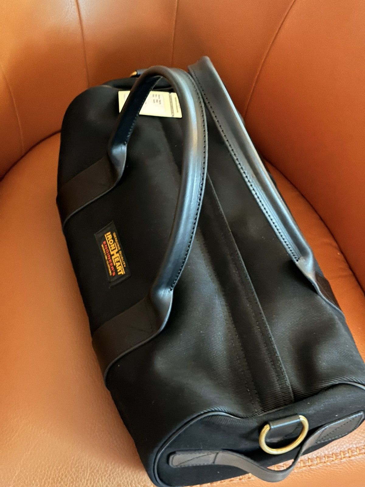 Iron Heart IRON HEART IHE-24-BLK DENIM/LEATHER COMPACT GYM DUFFLE BAG Size ONE SIZE - 16 Thumbnail